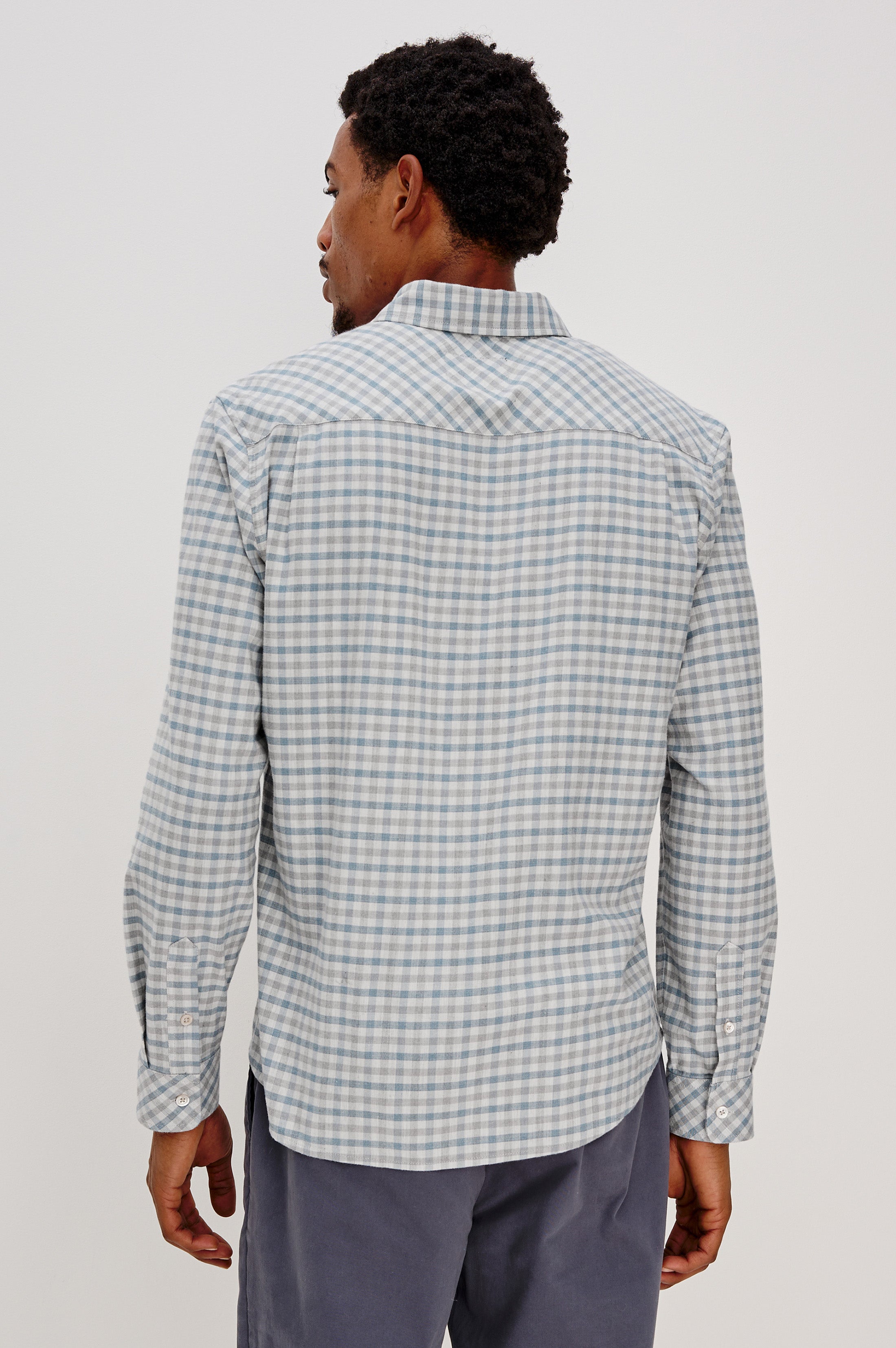 Vance Shirt Charcoal Blue Check