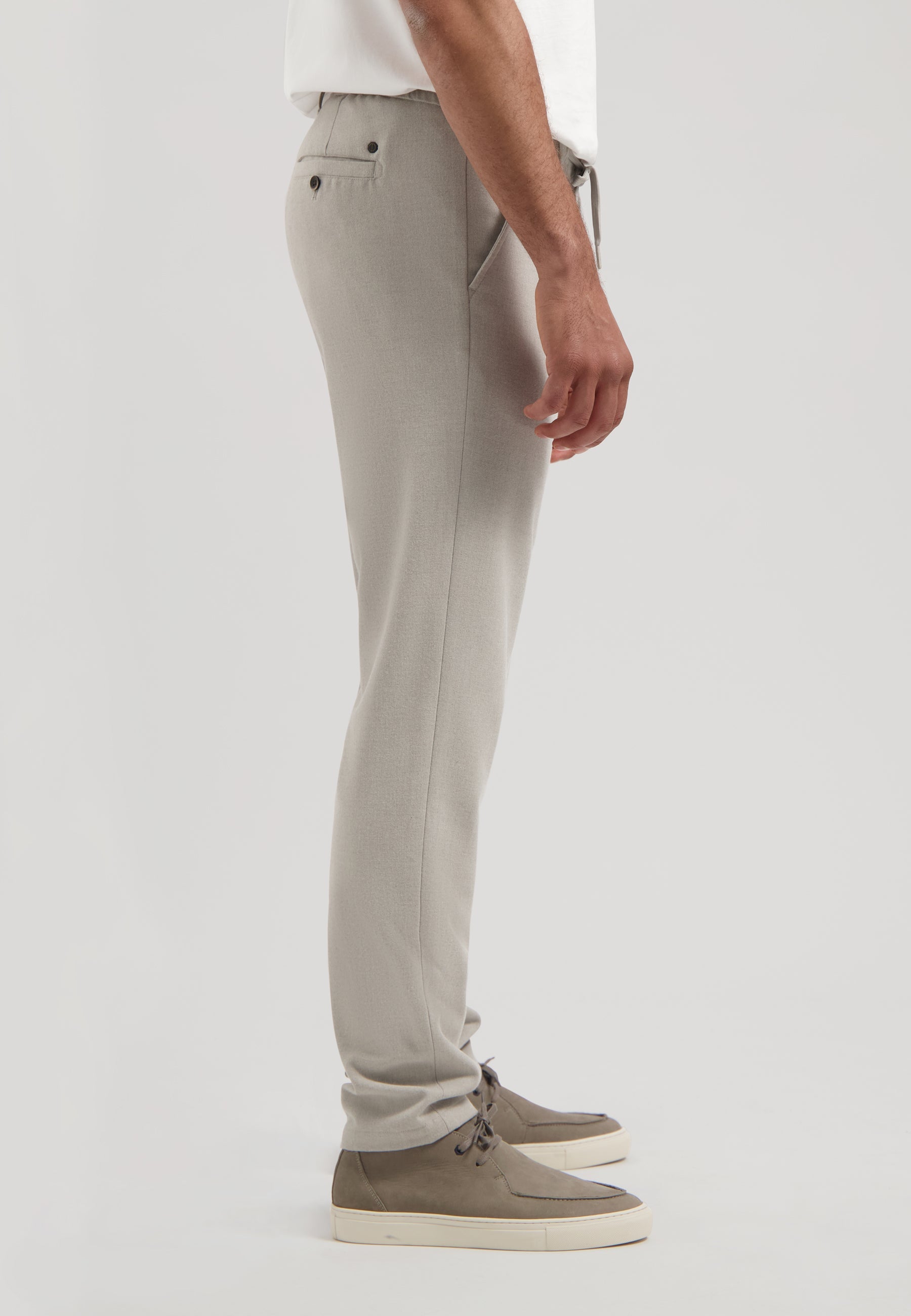 Logan Flannel Trouser Ghost Grey