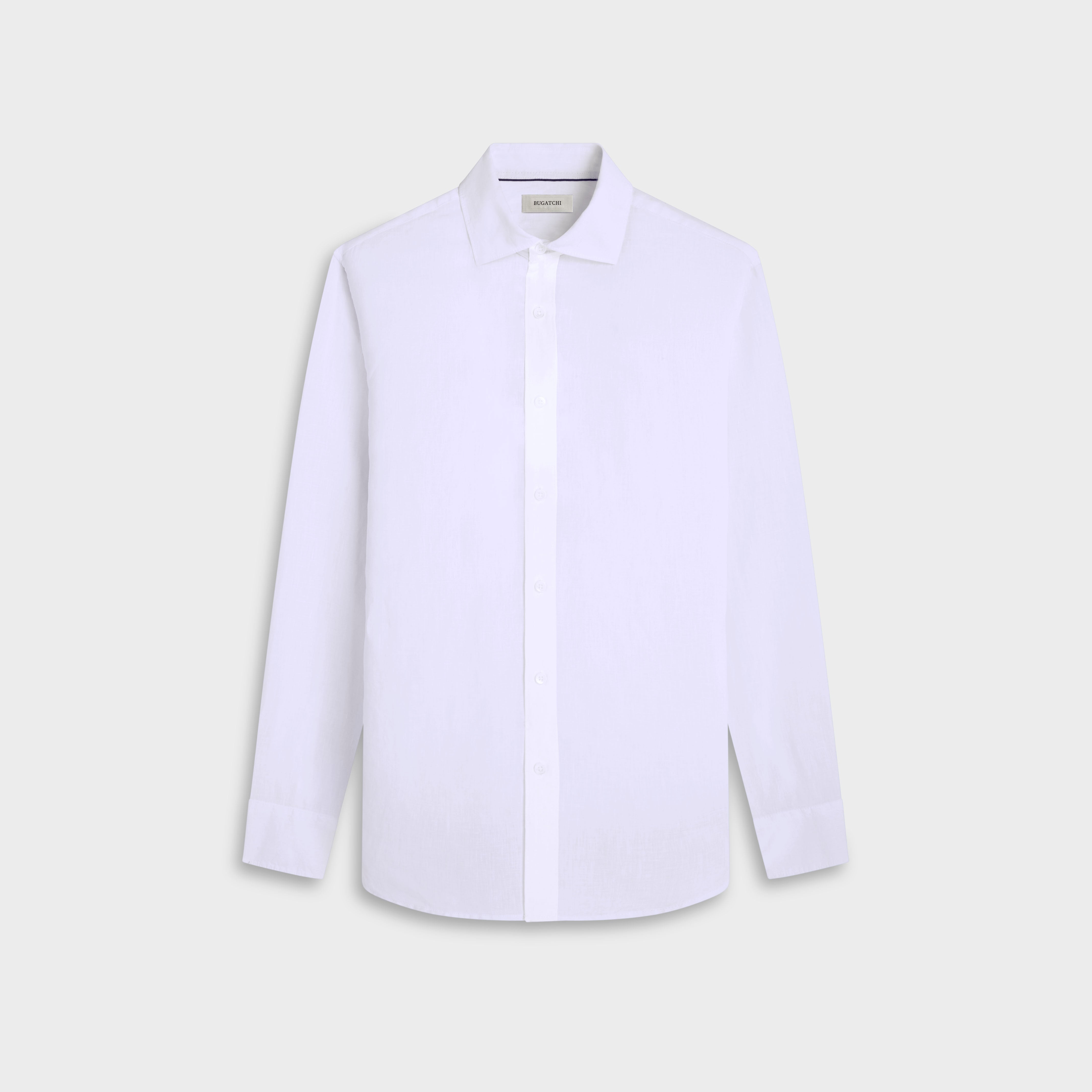 Axel Linen Long Sleeve Shirt White