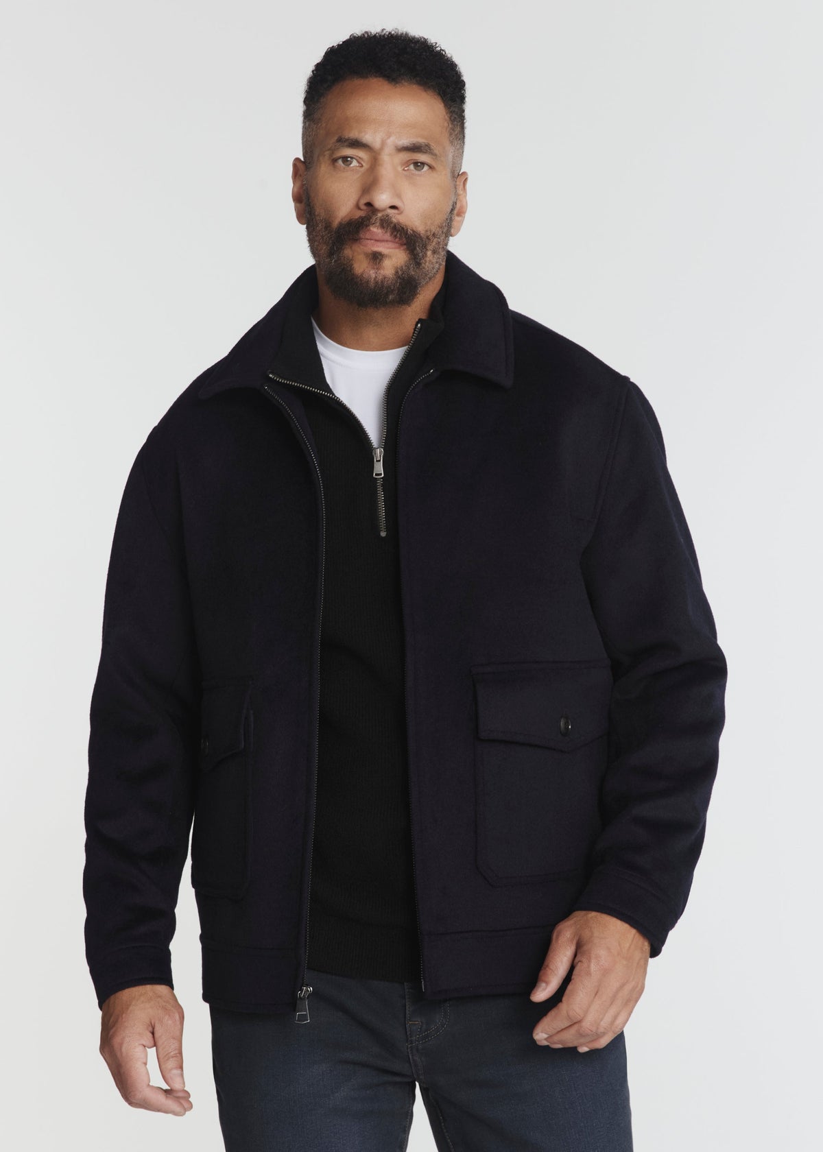 Weston Wool Flight Jacket Navy
