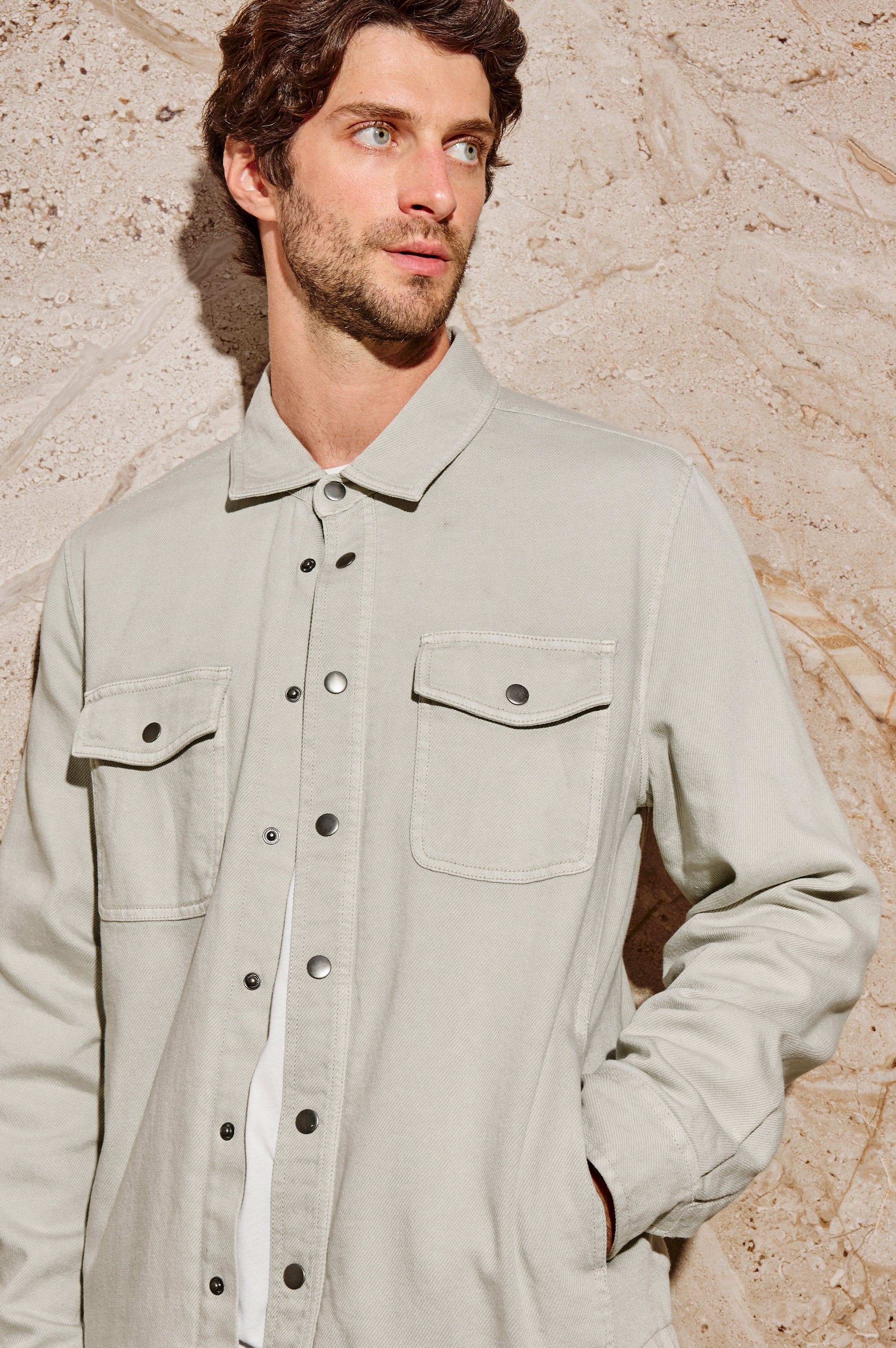 Rhett Shirt Jacket Stone