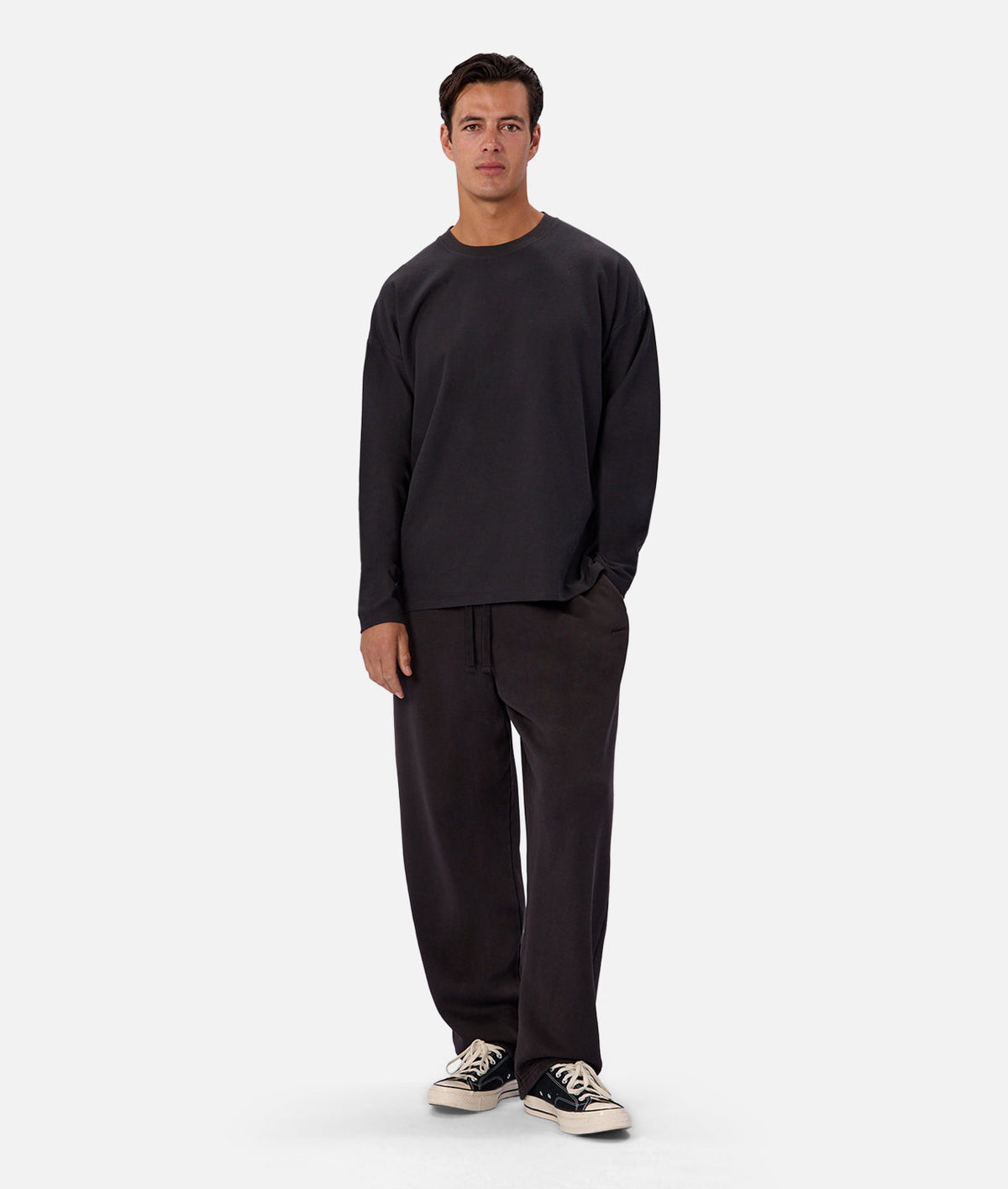 The Waffle Long Sleeve Tee Black