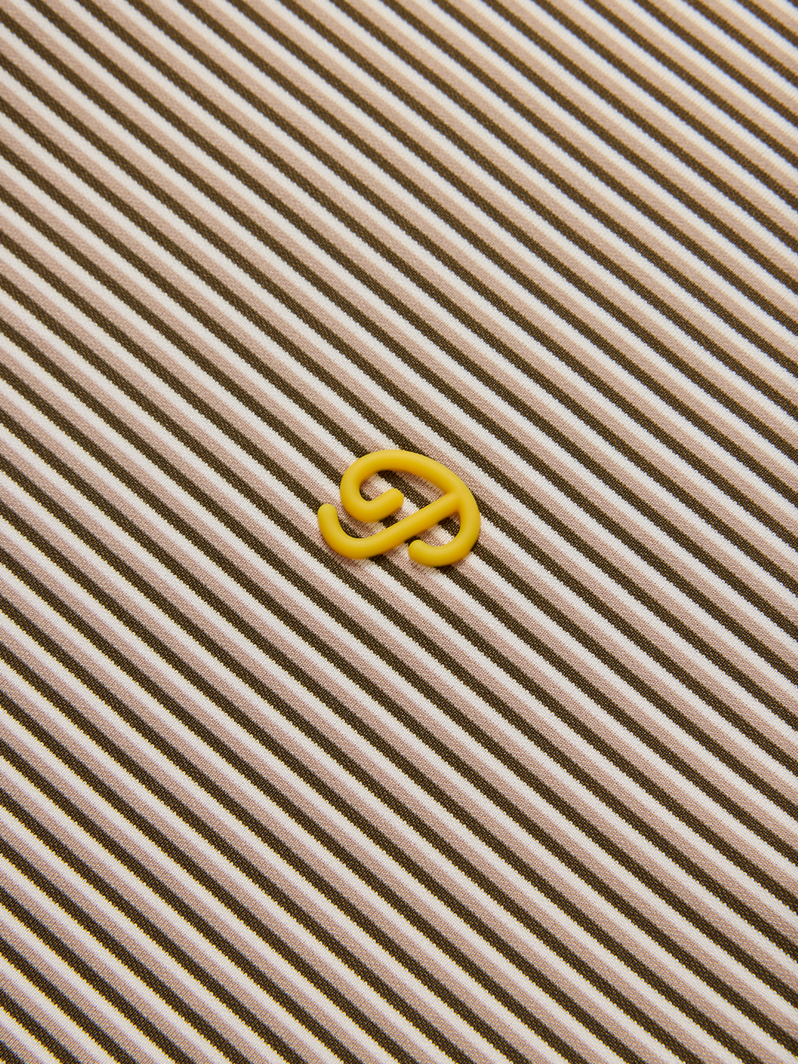 Public Athlete Striped Polo Olive/Cream