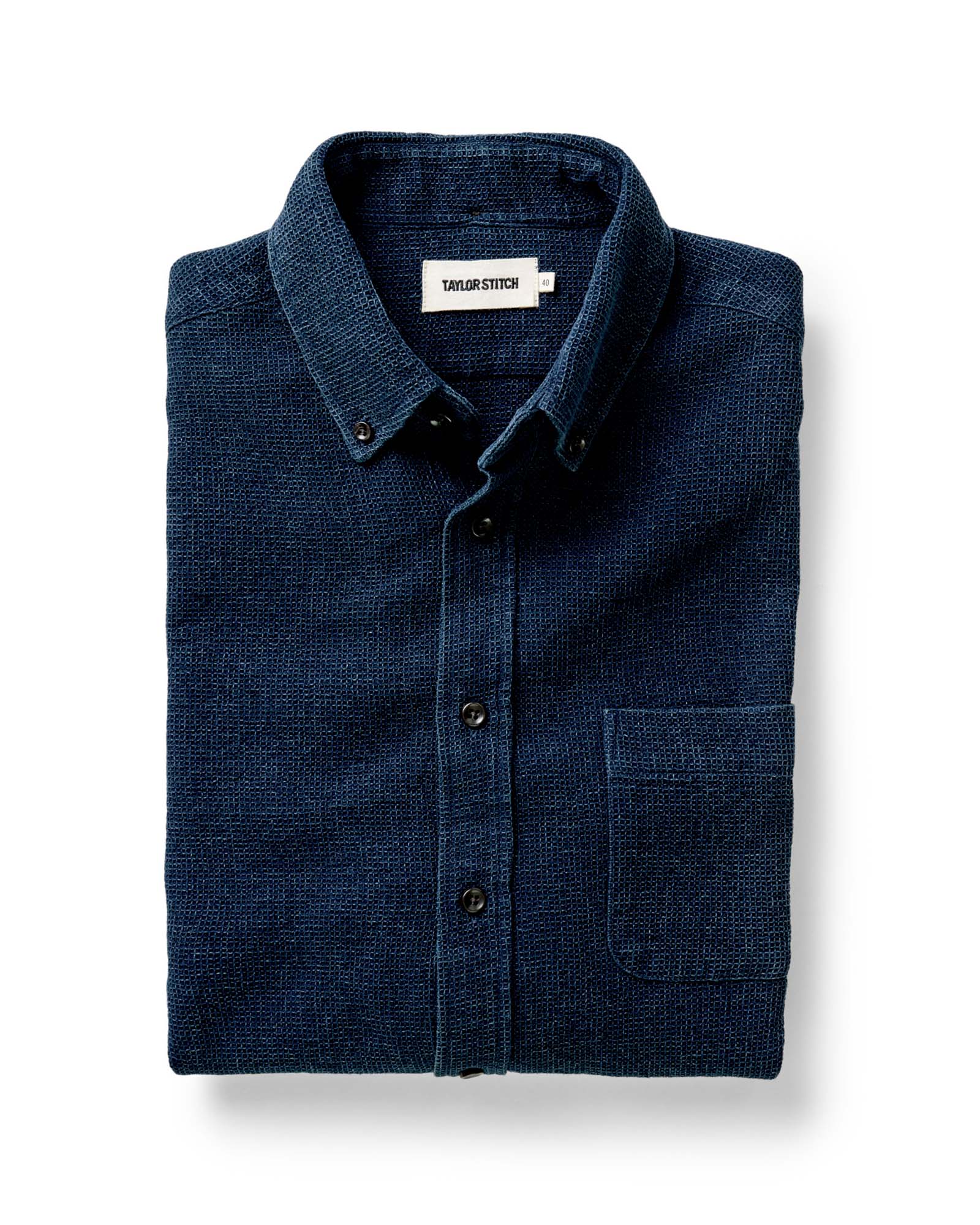 The Jack Waffle Shirt Rinsed Indigo