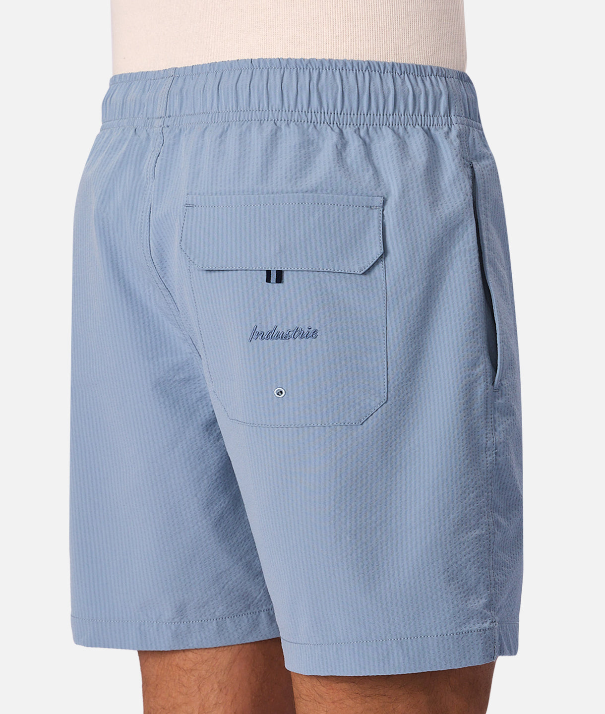 The New Seersucker Swim Short Tropez Blue
