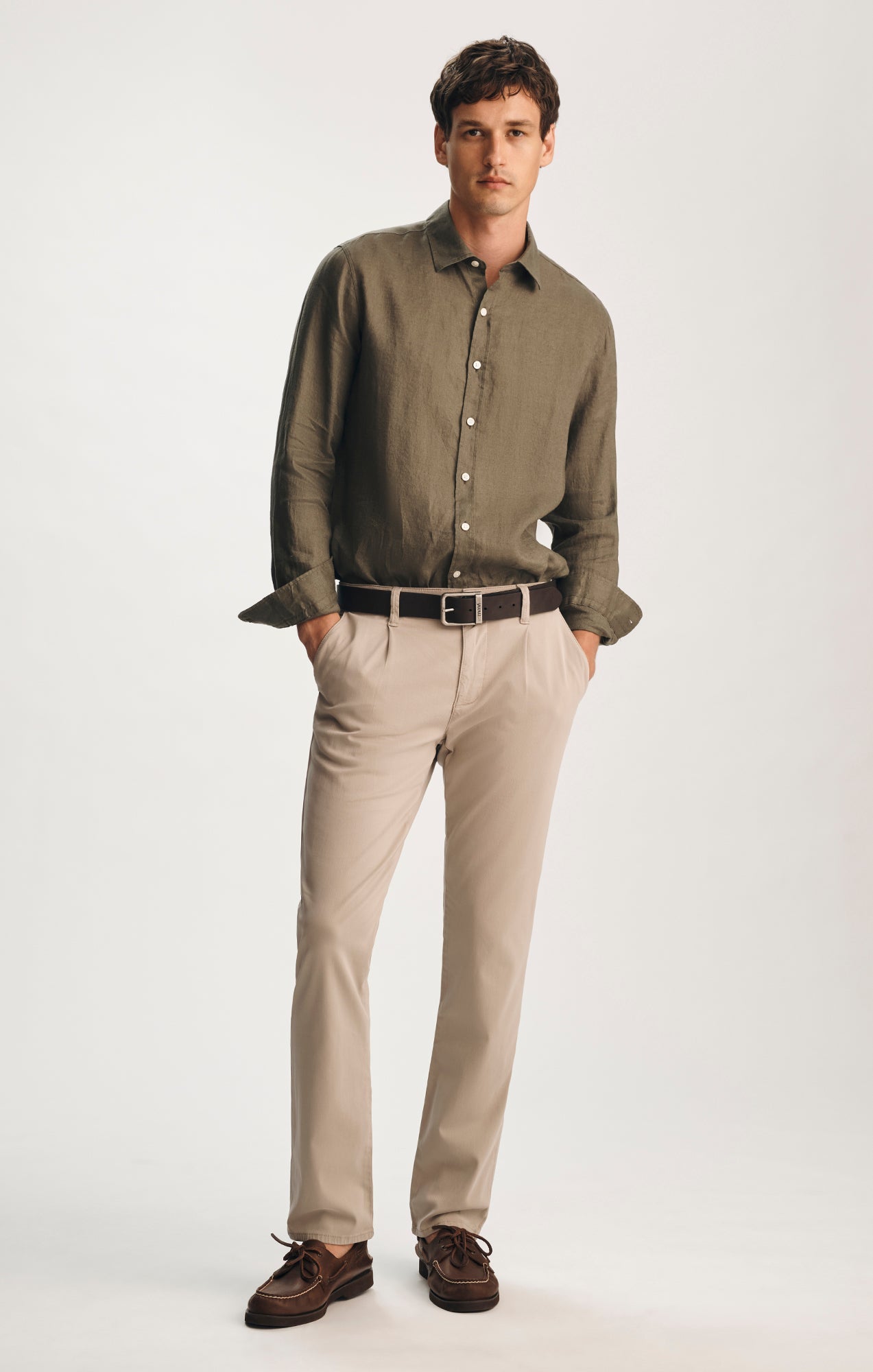 Will Pleated City Trouser Nature