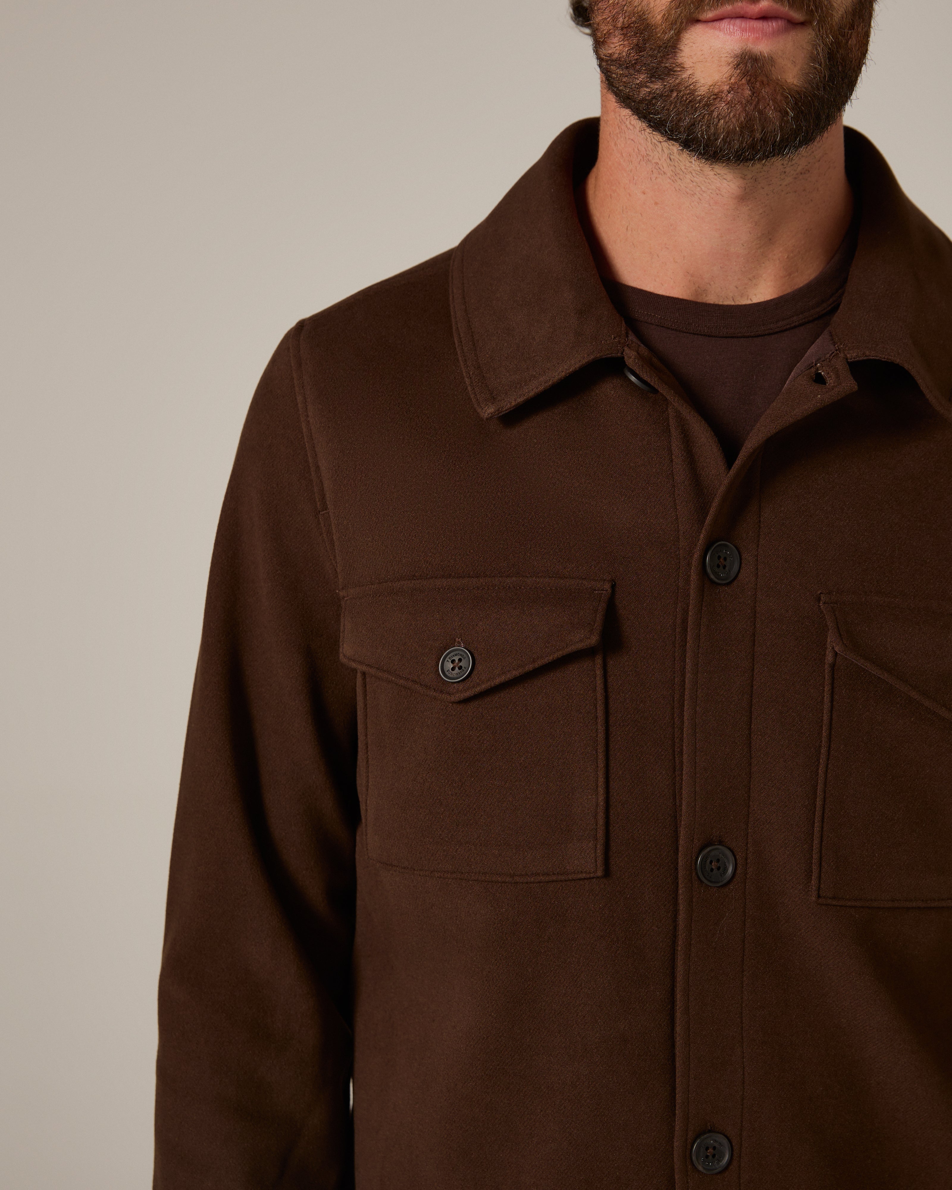 Craftsman Twill Shacket Walnut