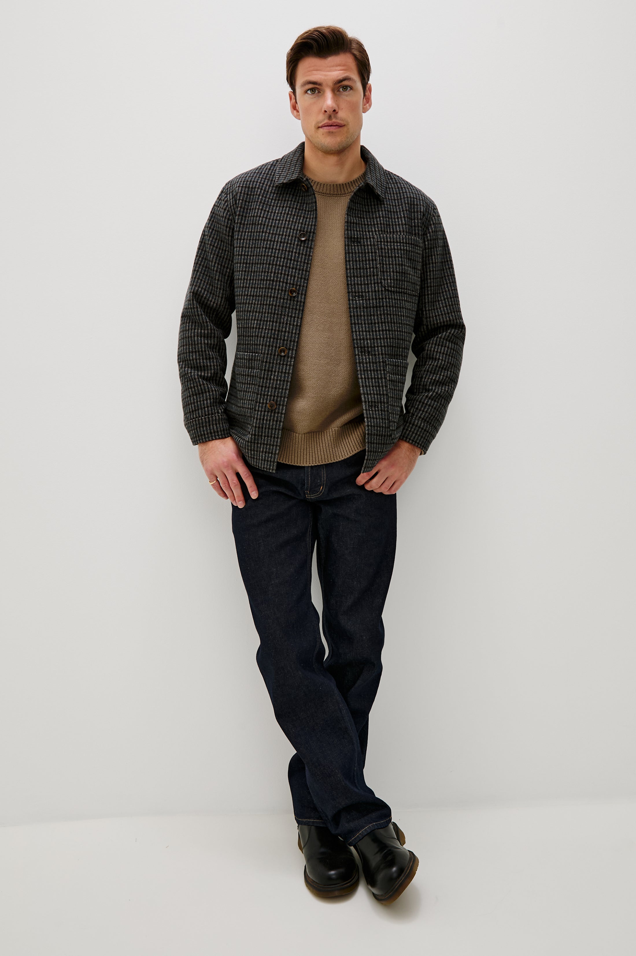 Pascal Jacket Grey Check Plaid