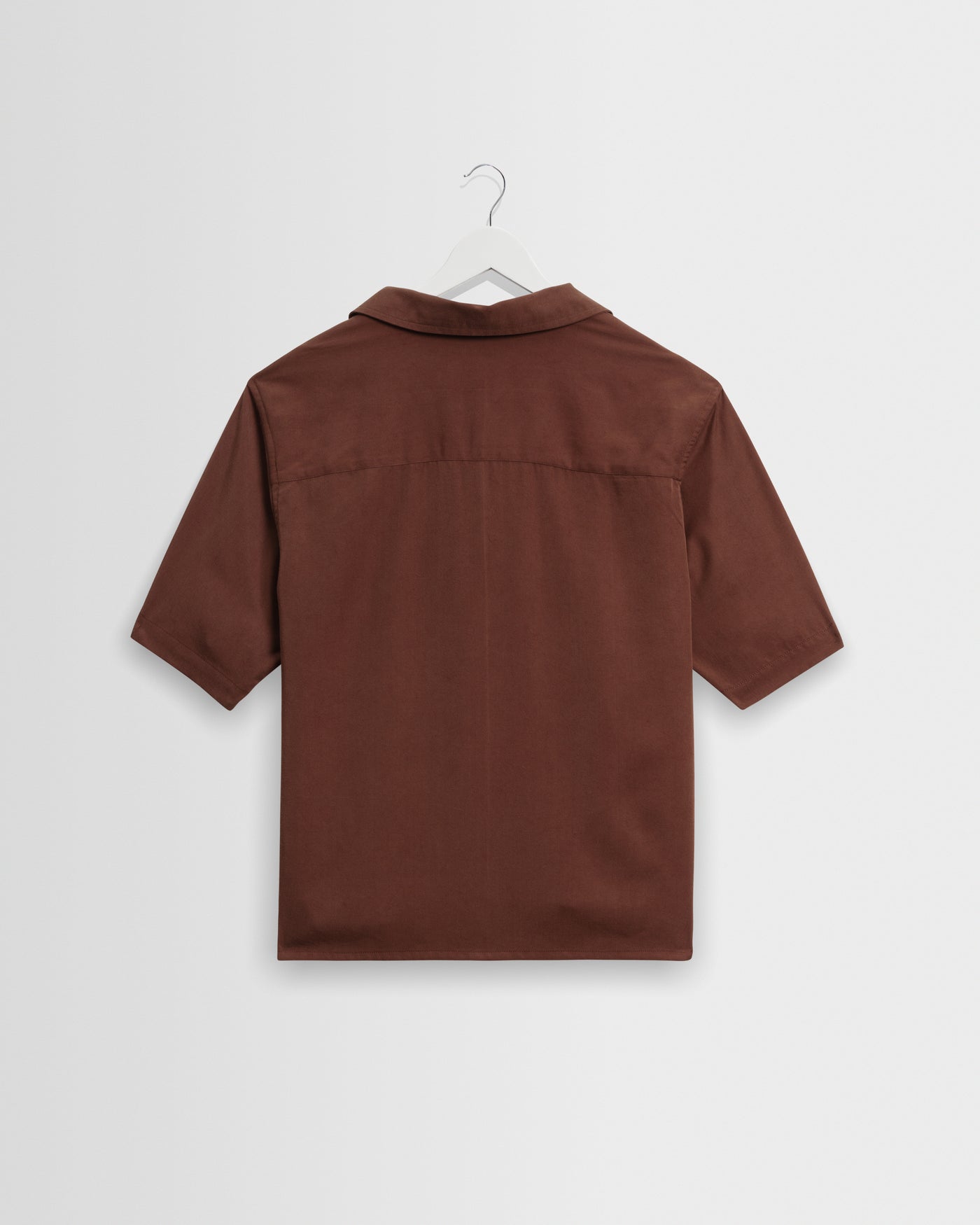 Curzon Shirt in Drapey Tencel Twill Brown
