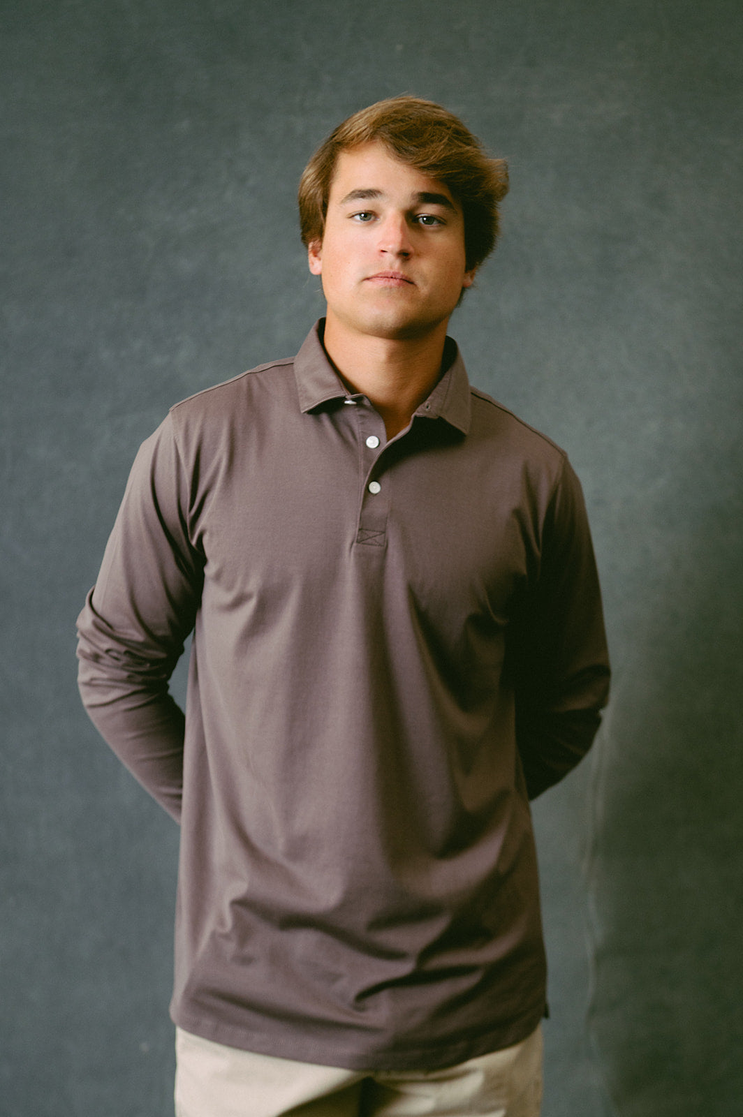 Luxe Pima LS Polo Sparrow