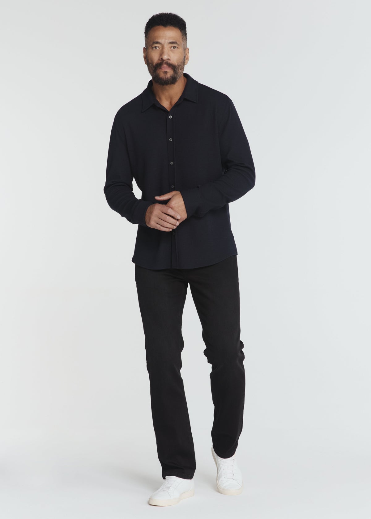 Levine Long Sleeve Shirt Navy
