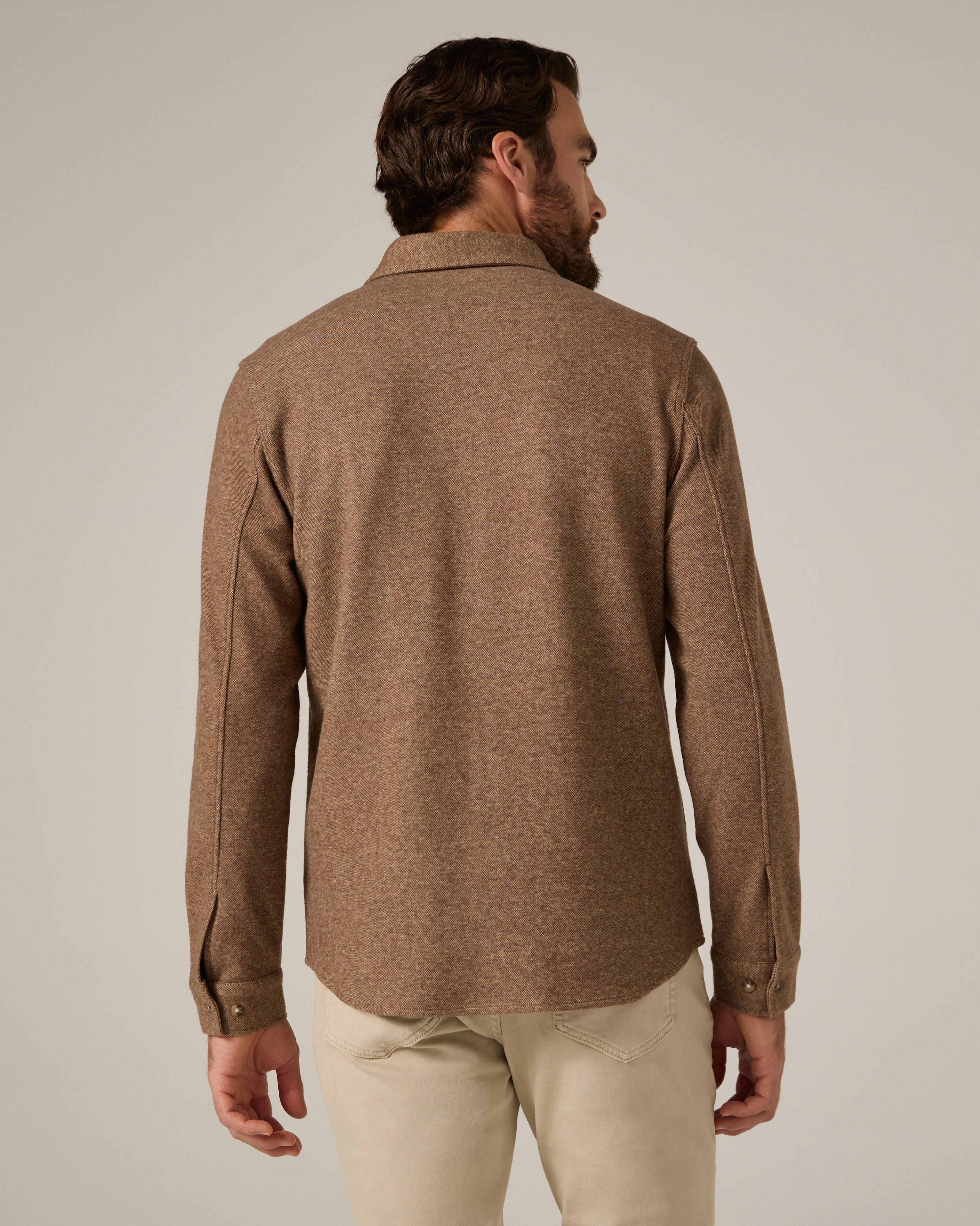 Generation Long Sleeve Marled Shirt Caramel