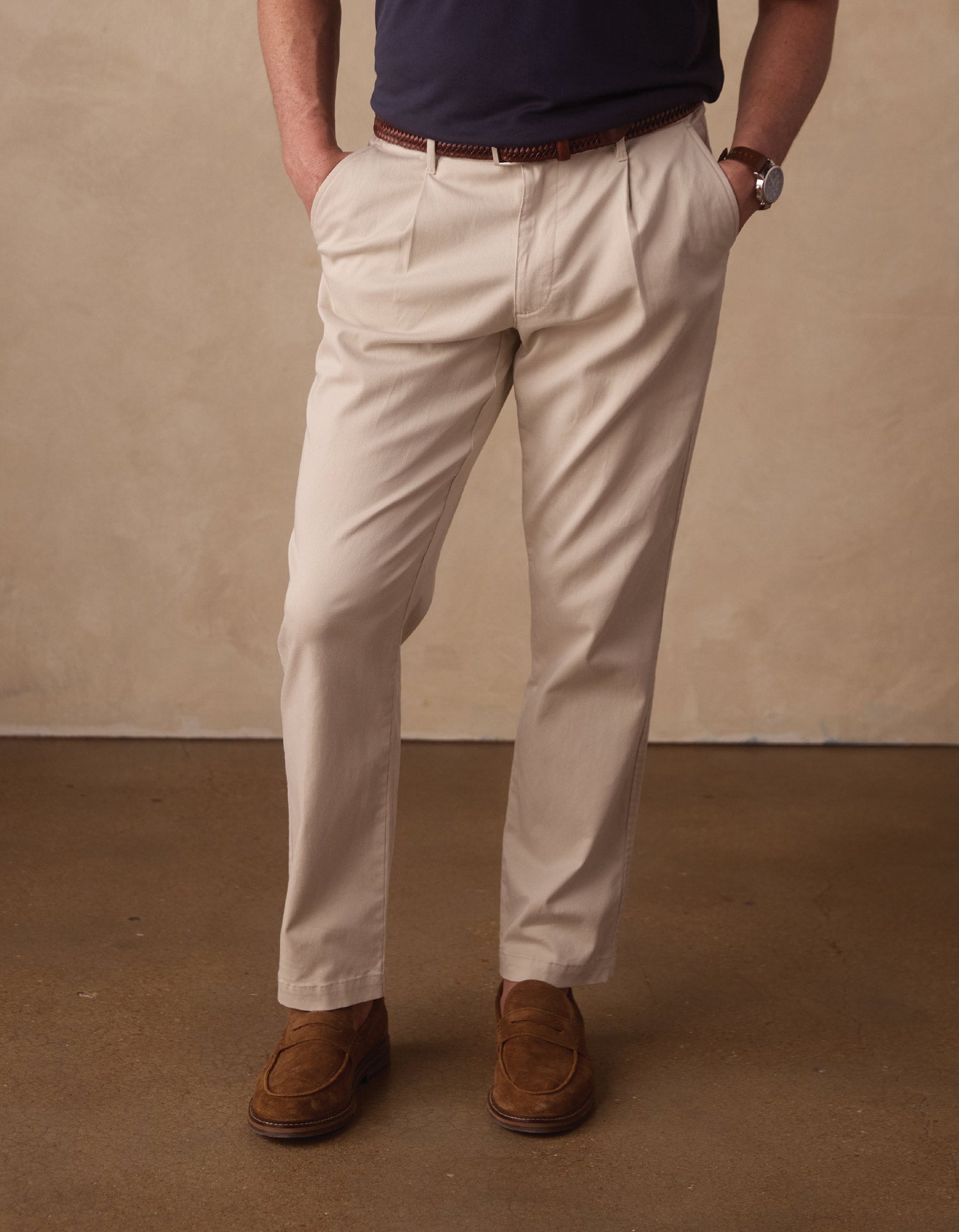 The Normal Trouser in Comfortech Twill Stone