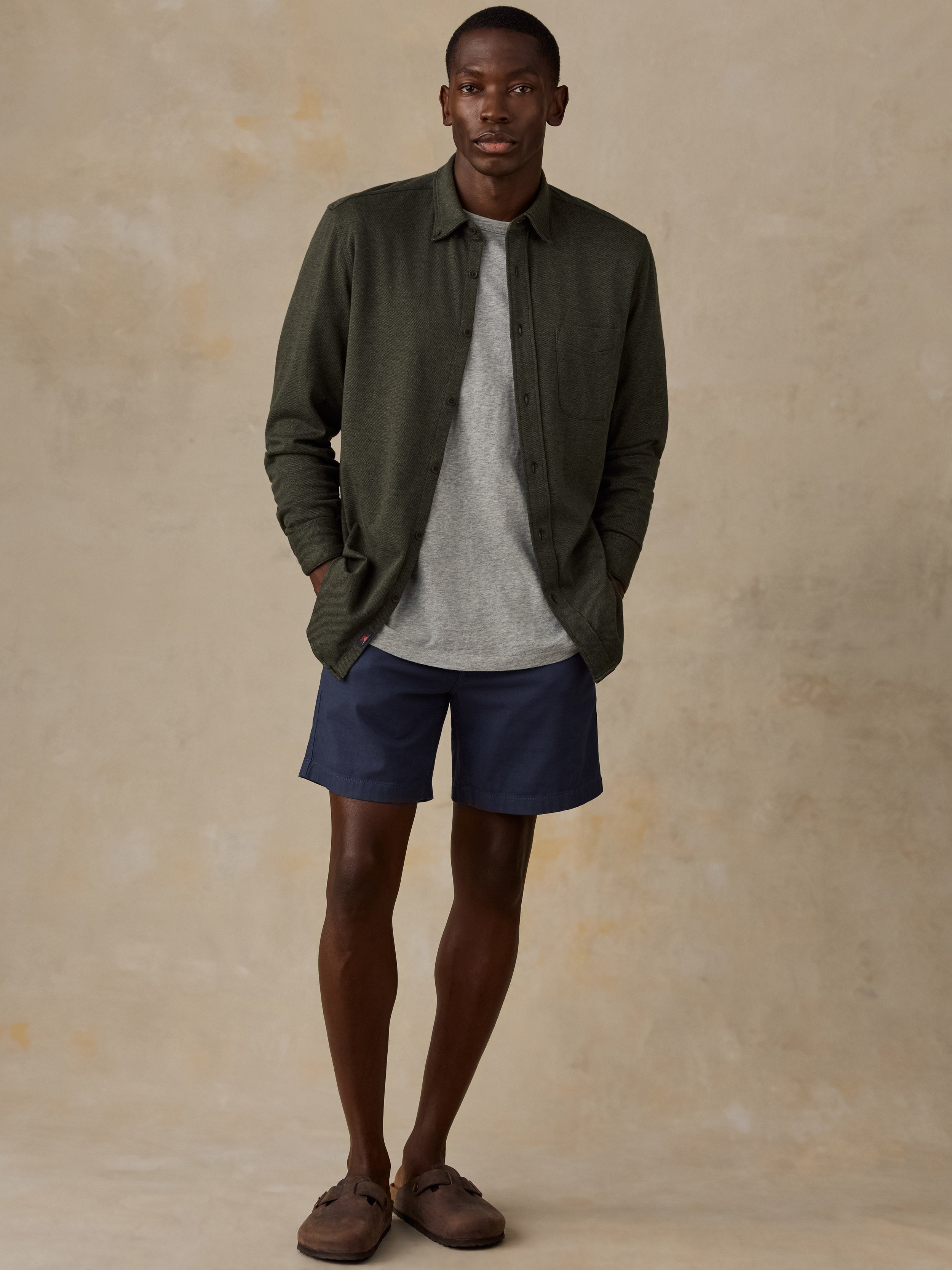 Coastline Knit Shirt Forest Canyon Twill
