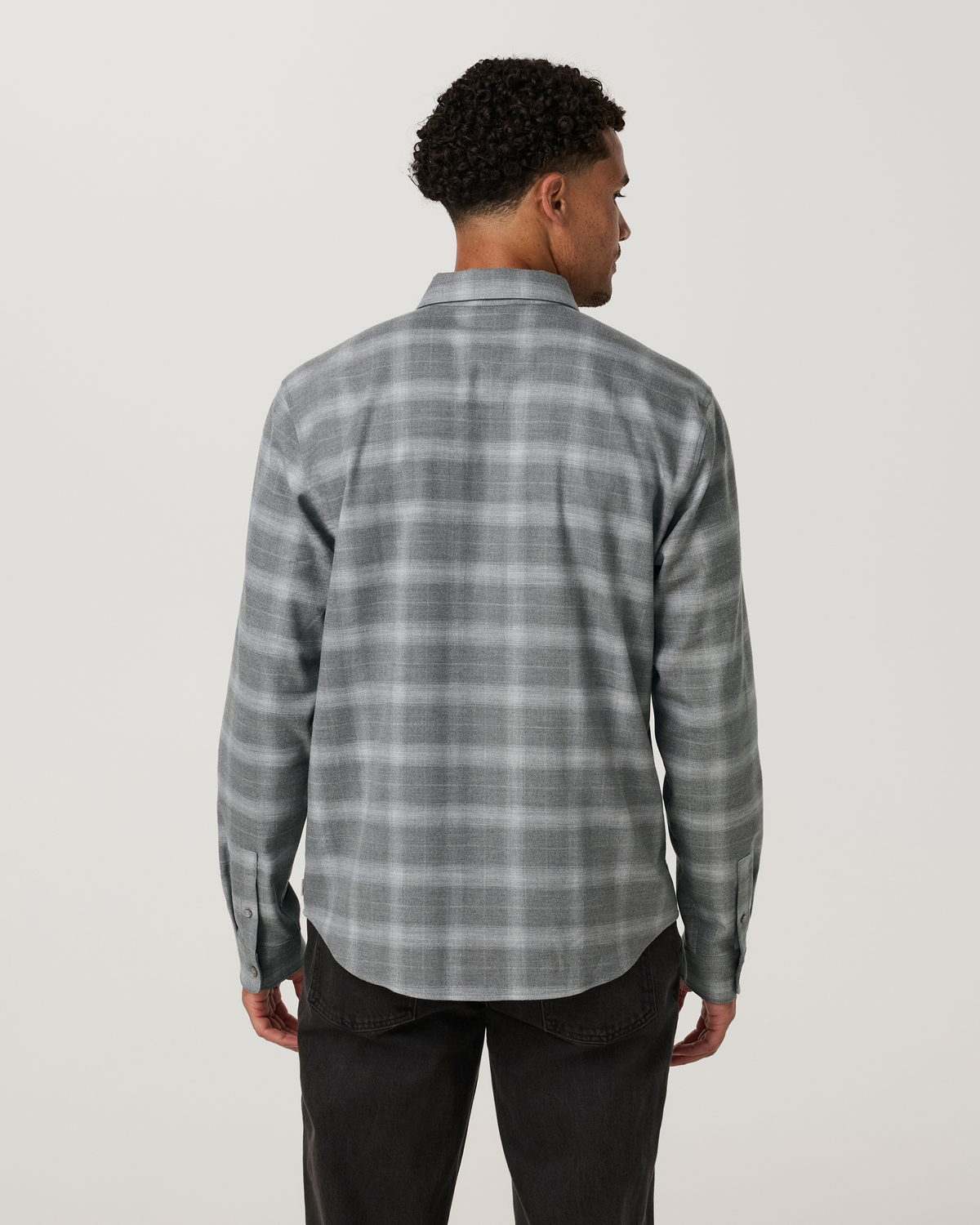Midweight Flannel Shirt Grey Heather