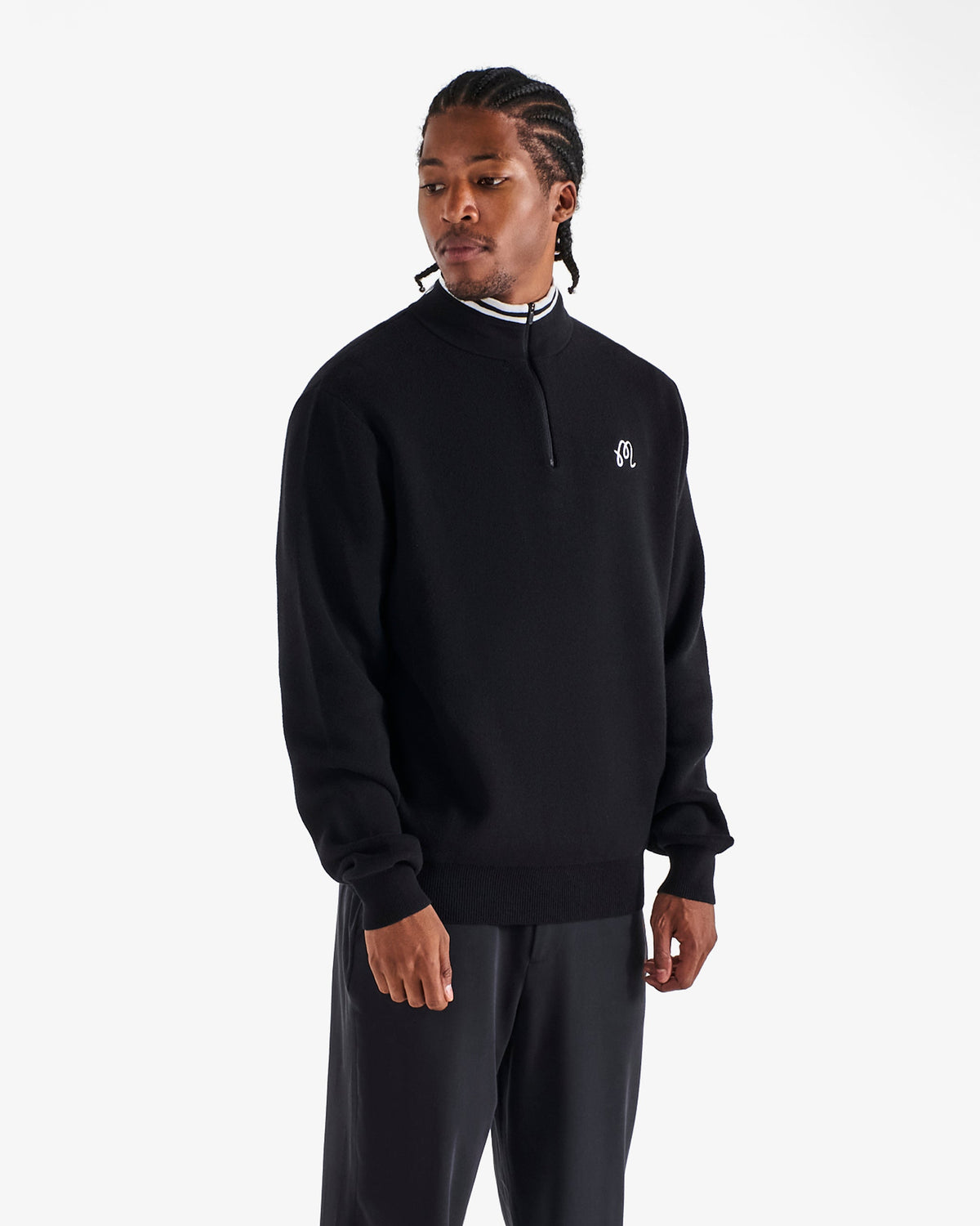 Sorrel Quarter Zip Sweater Black