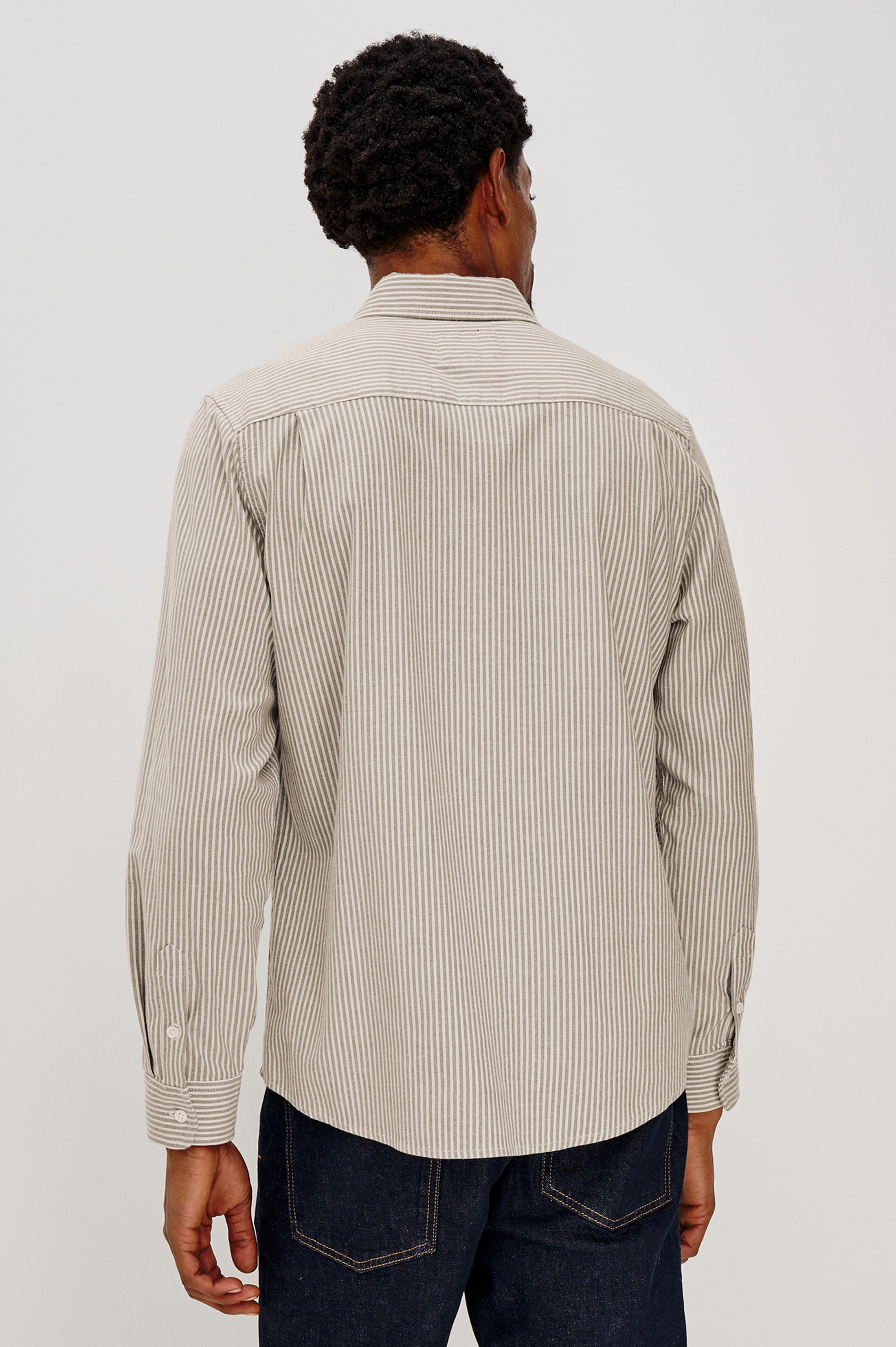 Vance Shirt Cedar Oat Stripe