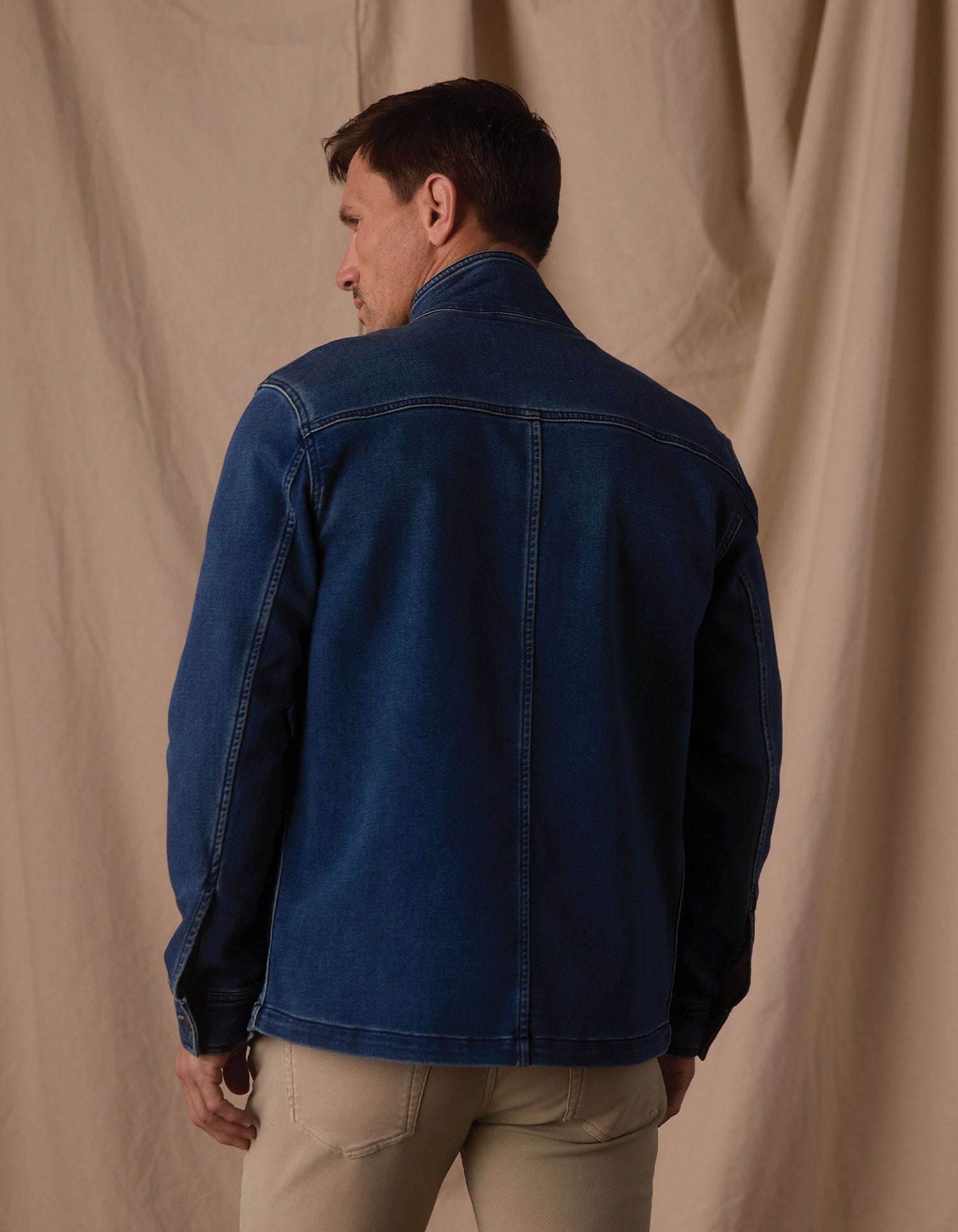 Comfort Terry Jean Chore Coat Dark Wash