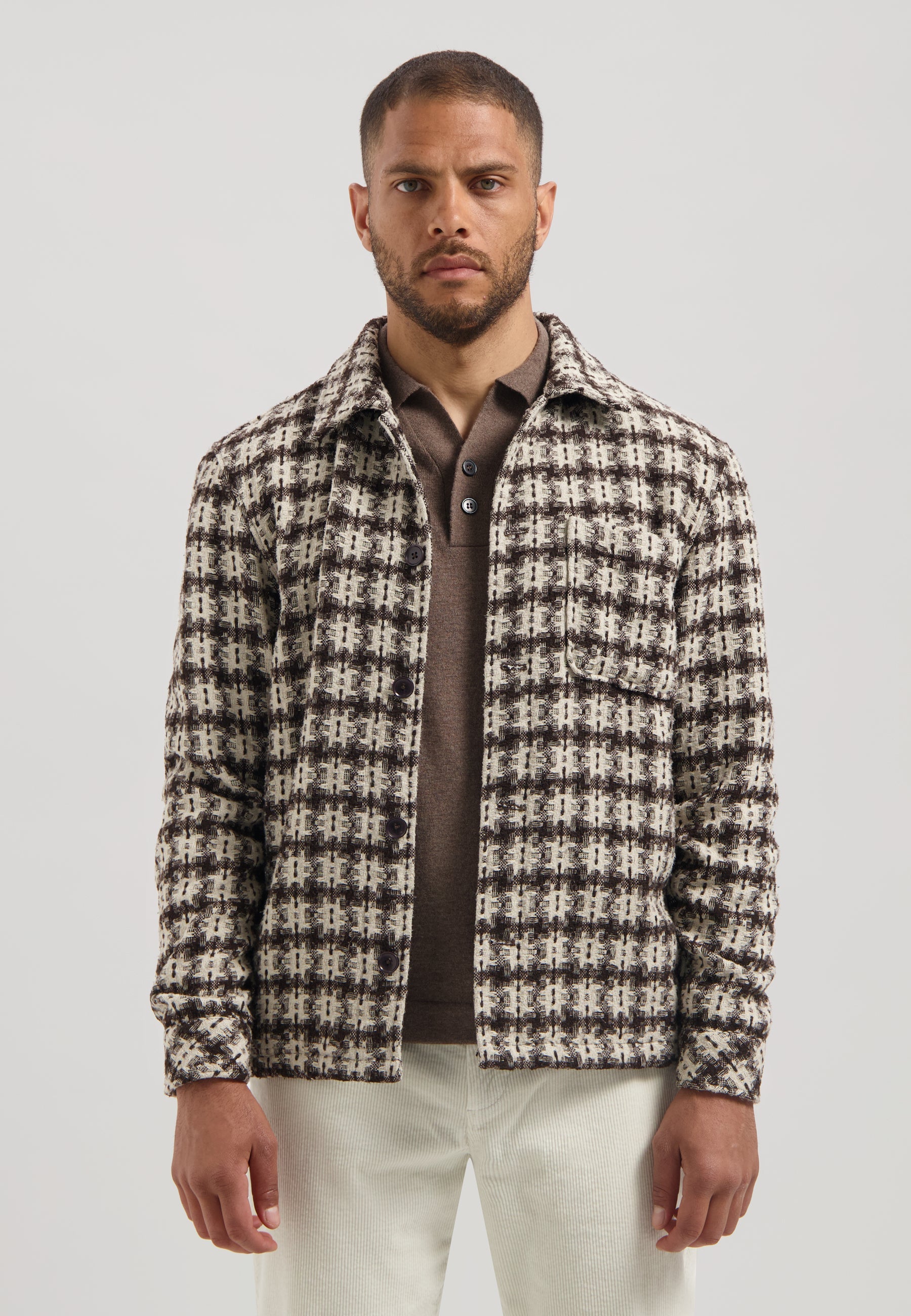 Lino TC Overshirt Dark Brown