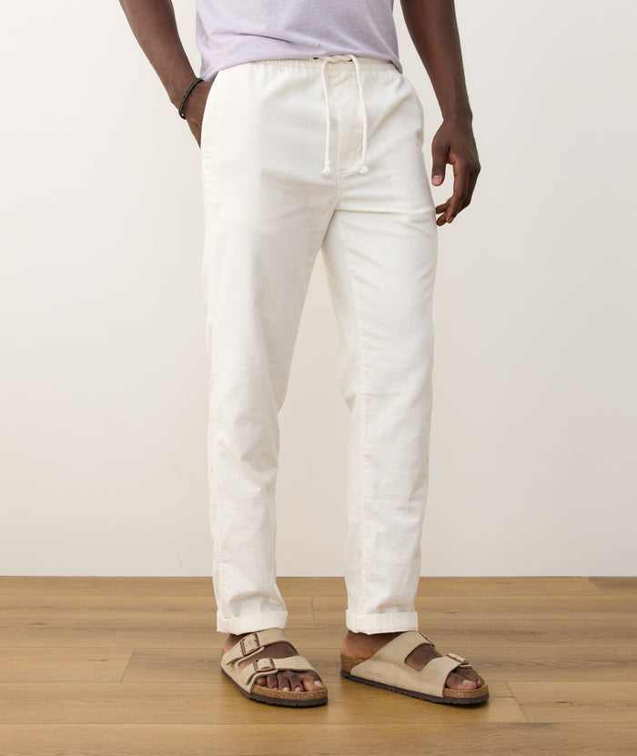 Saturday Stretch Beach Pant White