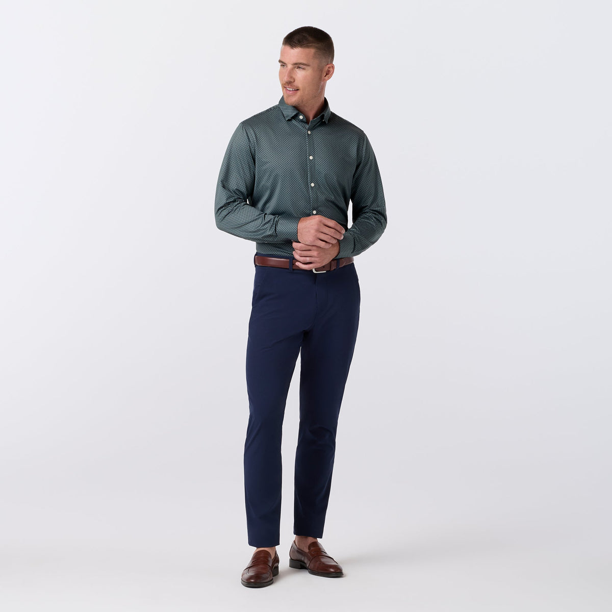 Halyard LS Dress Shirt Hemlock Clover