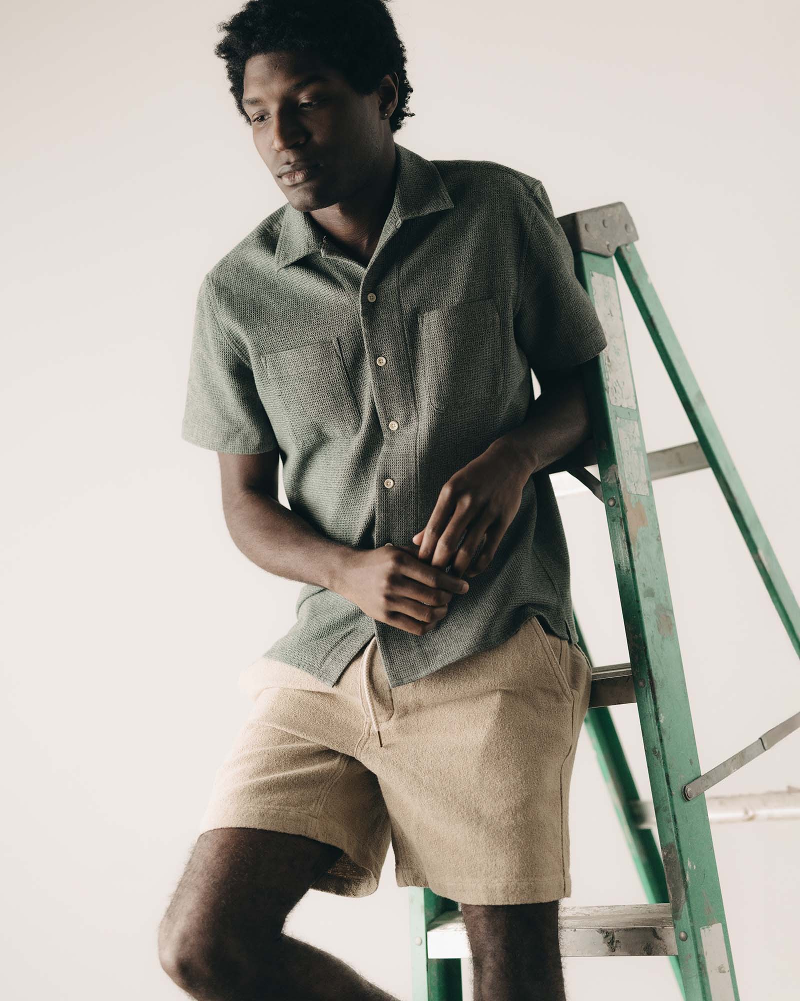 The Short Sleeve Conrad Shirt Deep Sea Twist