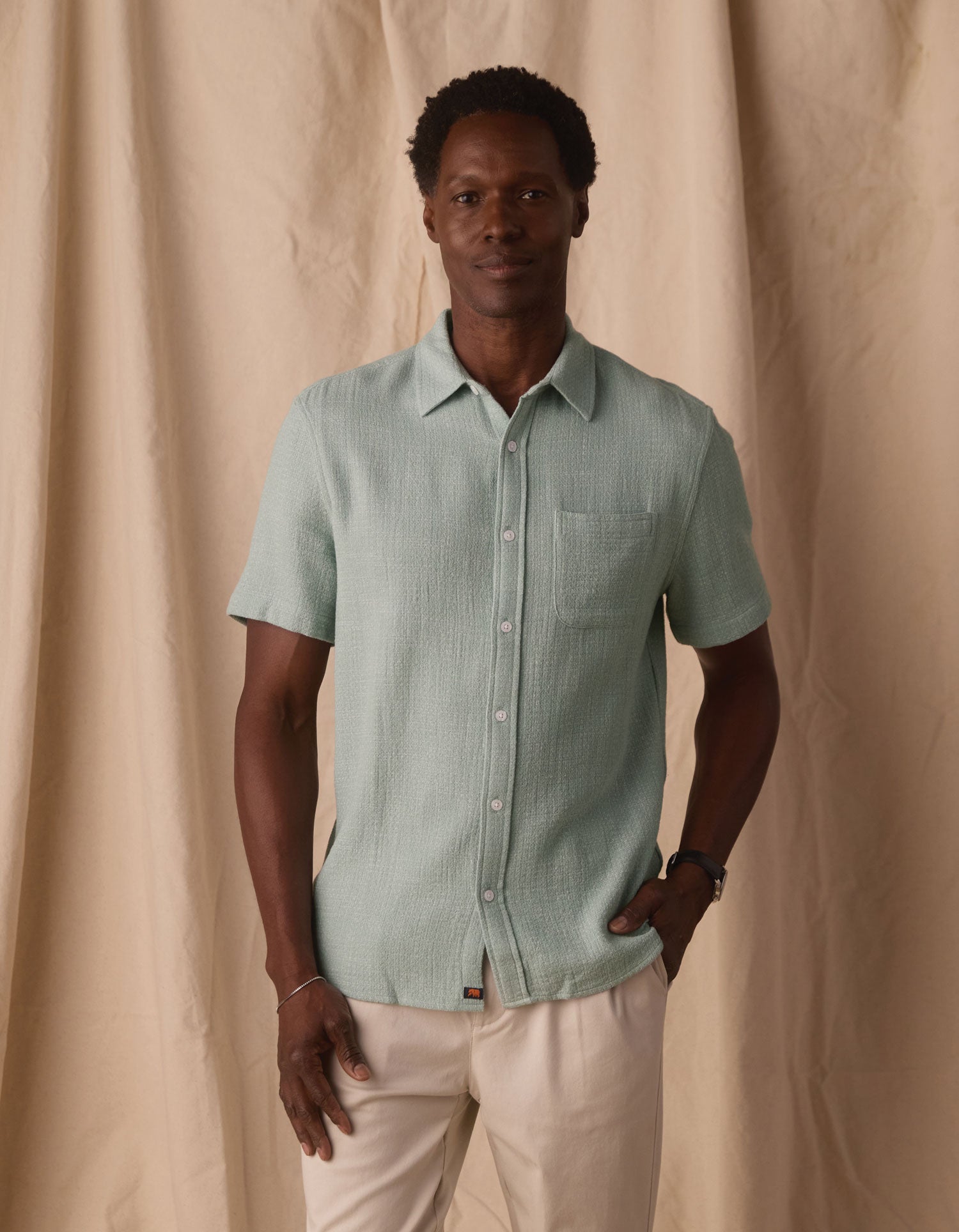 Freshwater Button Up Shirt Ocean Surf Spray