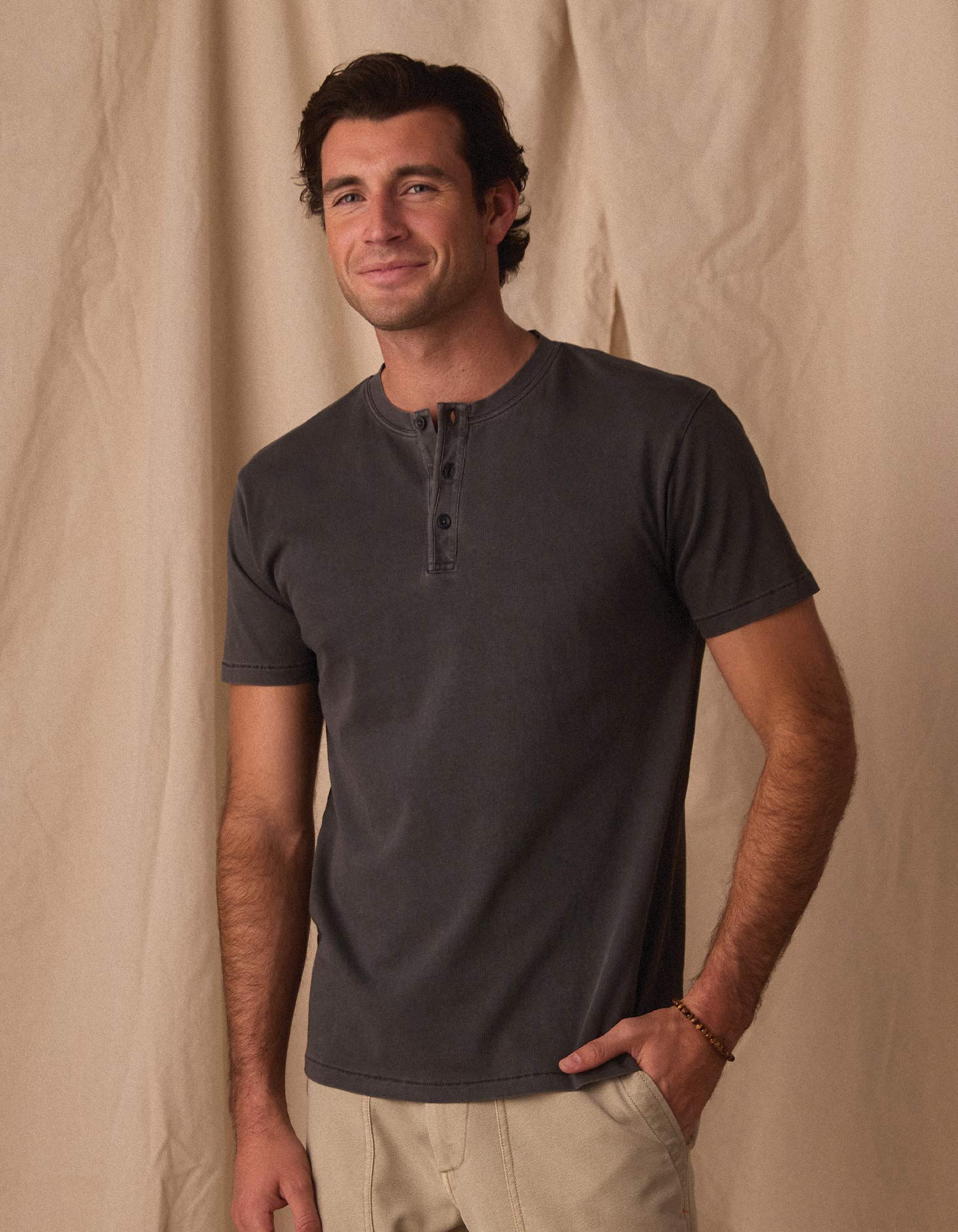 Normal Jersey Henley Tee Shadow