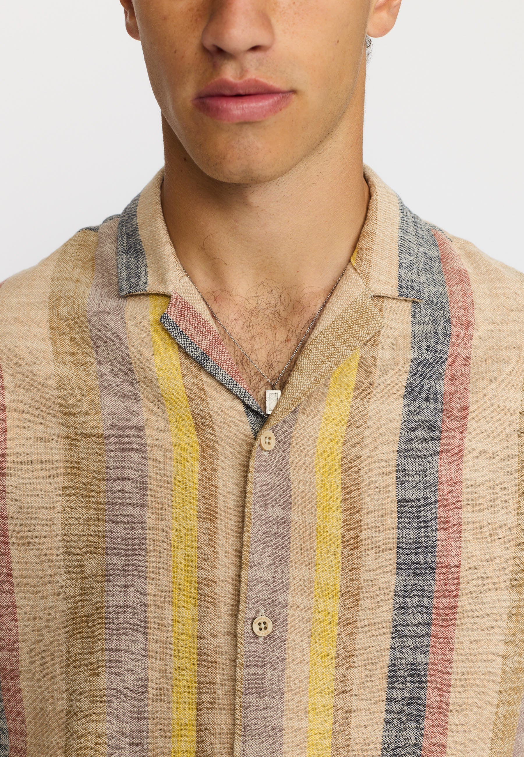 Short-Sleeved Cuban Shirt Brown