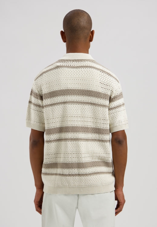 Mica Shortsleeve Knit Shirt Silver Birch