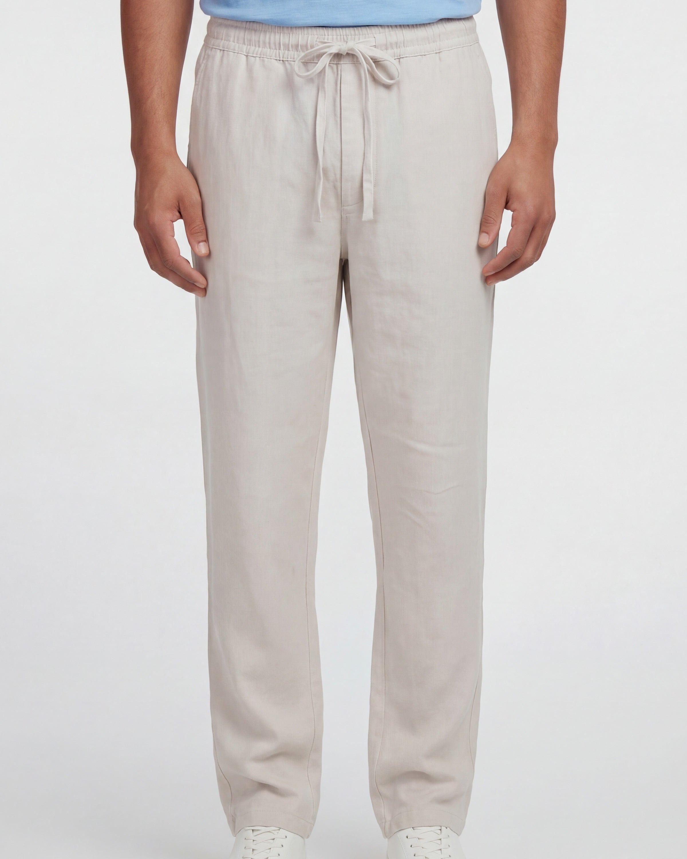 Devon Pleated Linen Trouser Natural