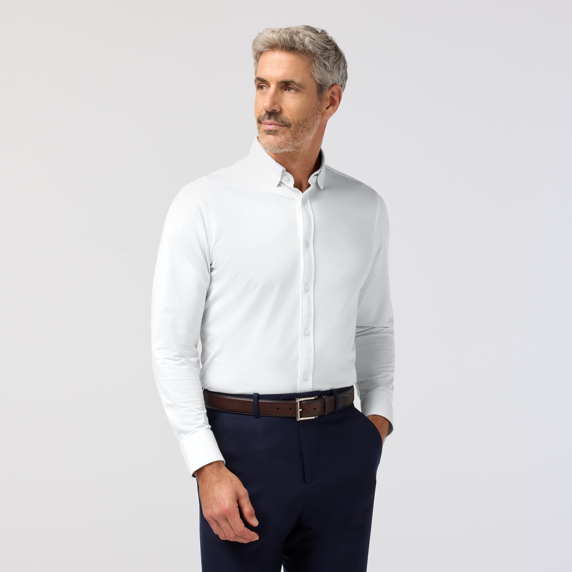 Newport Long Sleeve Dress Shirt White