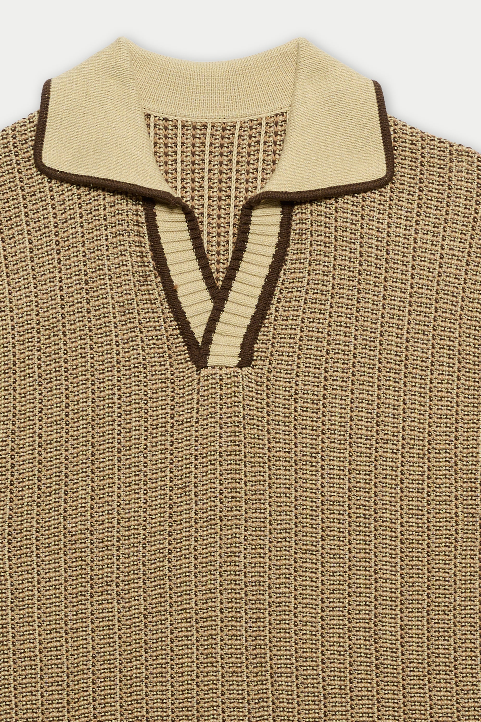 Chocolate Marled Polo Brown