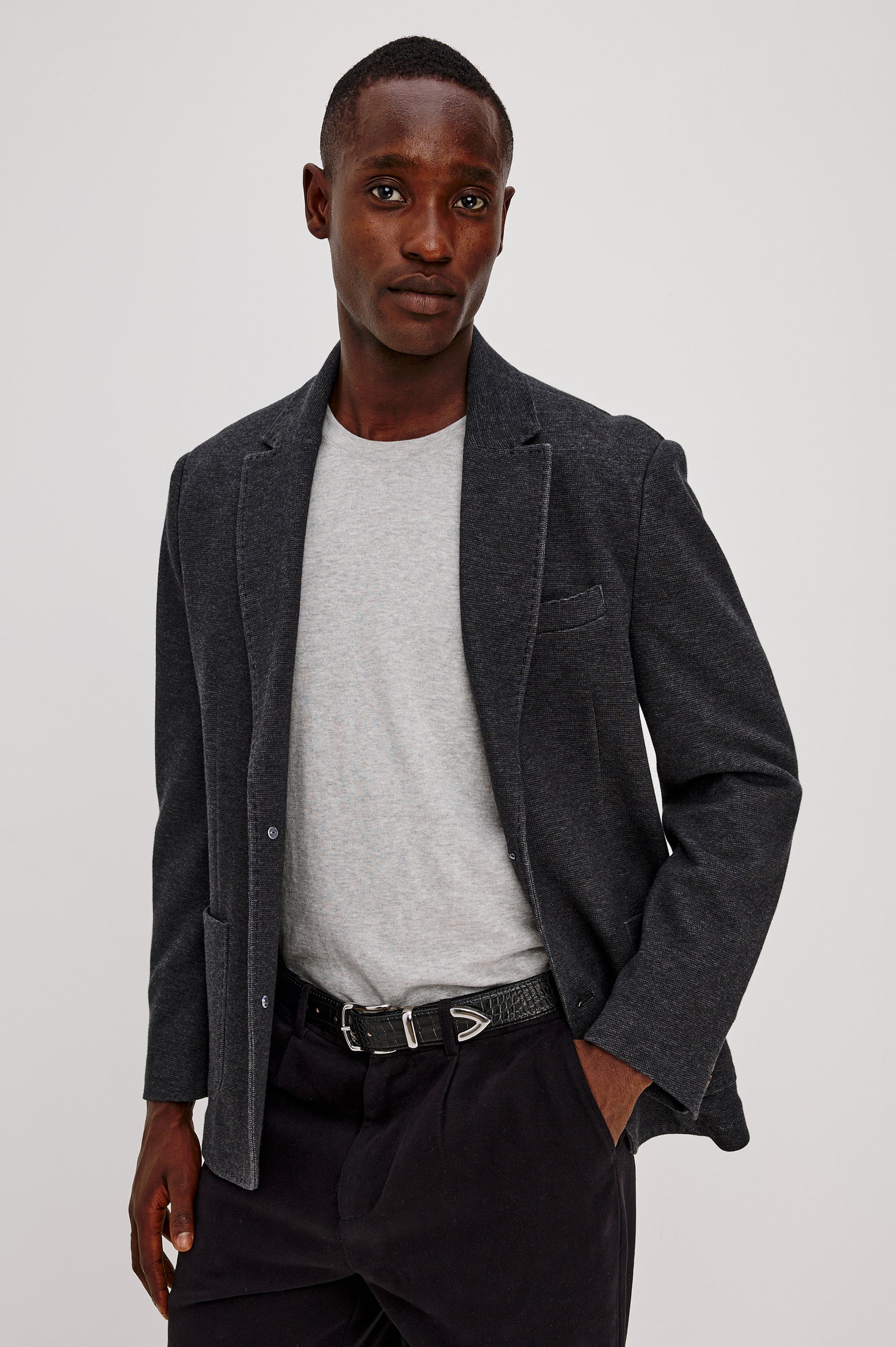 Lorenz Knit Blazer Night Heather