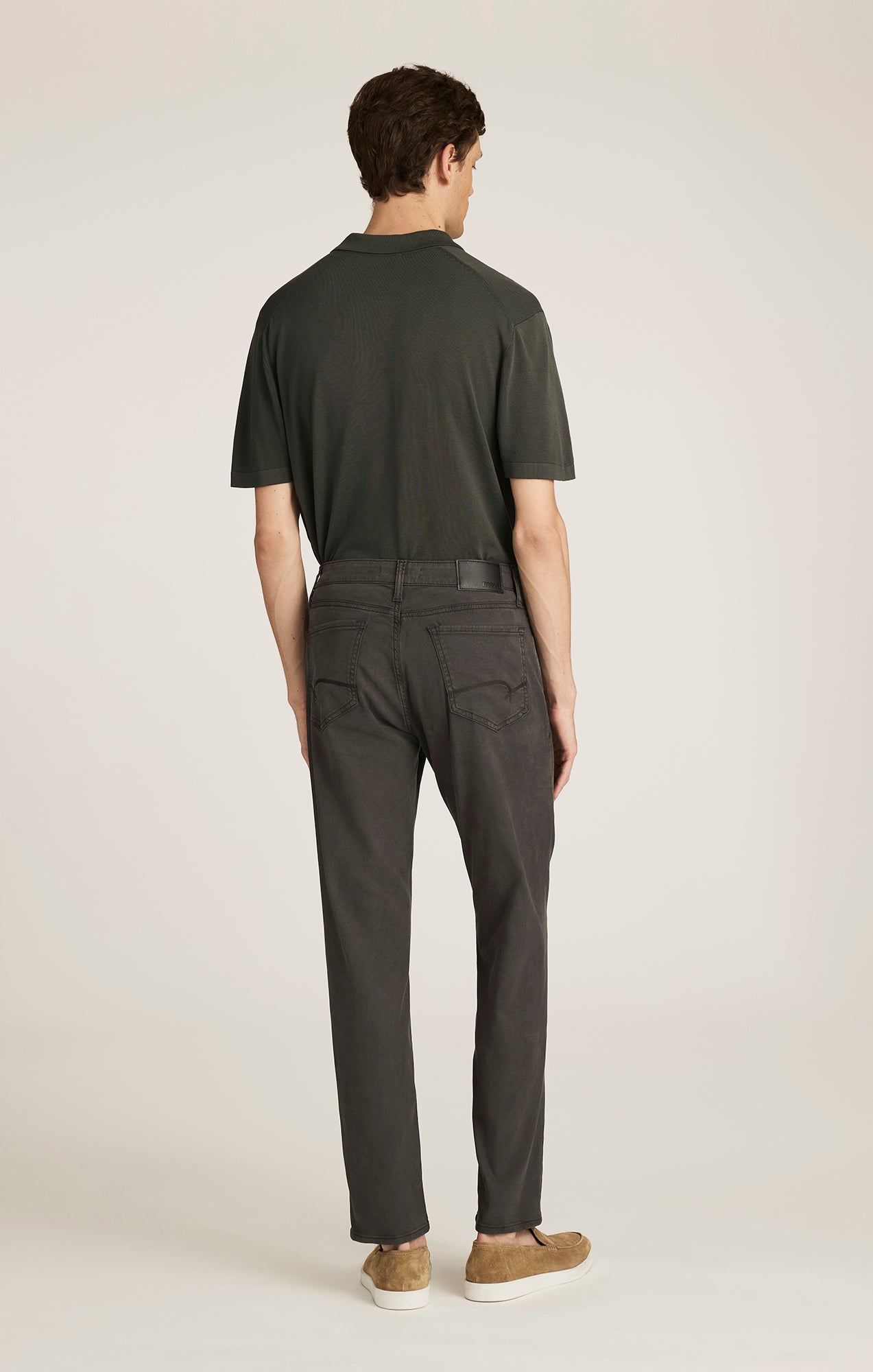 Steve Athletic Fit Ash Luxe Twill