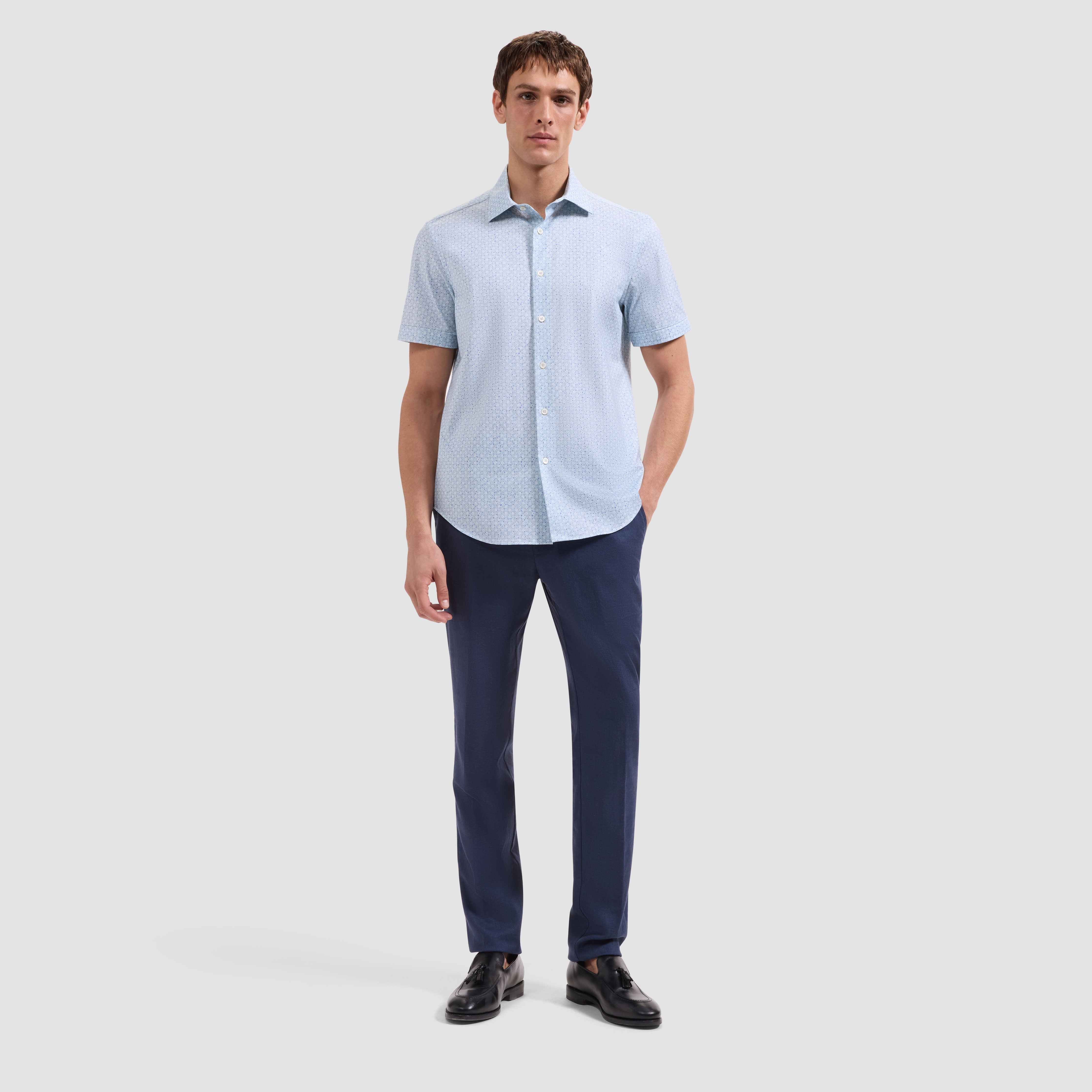 OOOHCotton Miles Short Sleeve Shirt Seafoam