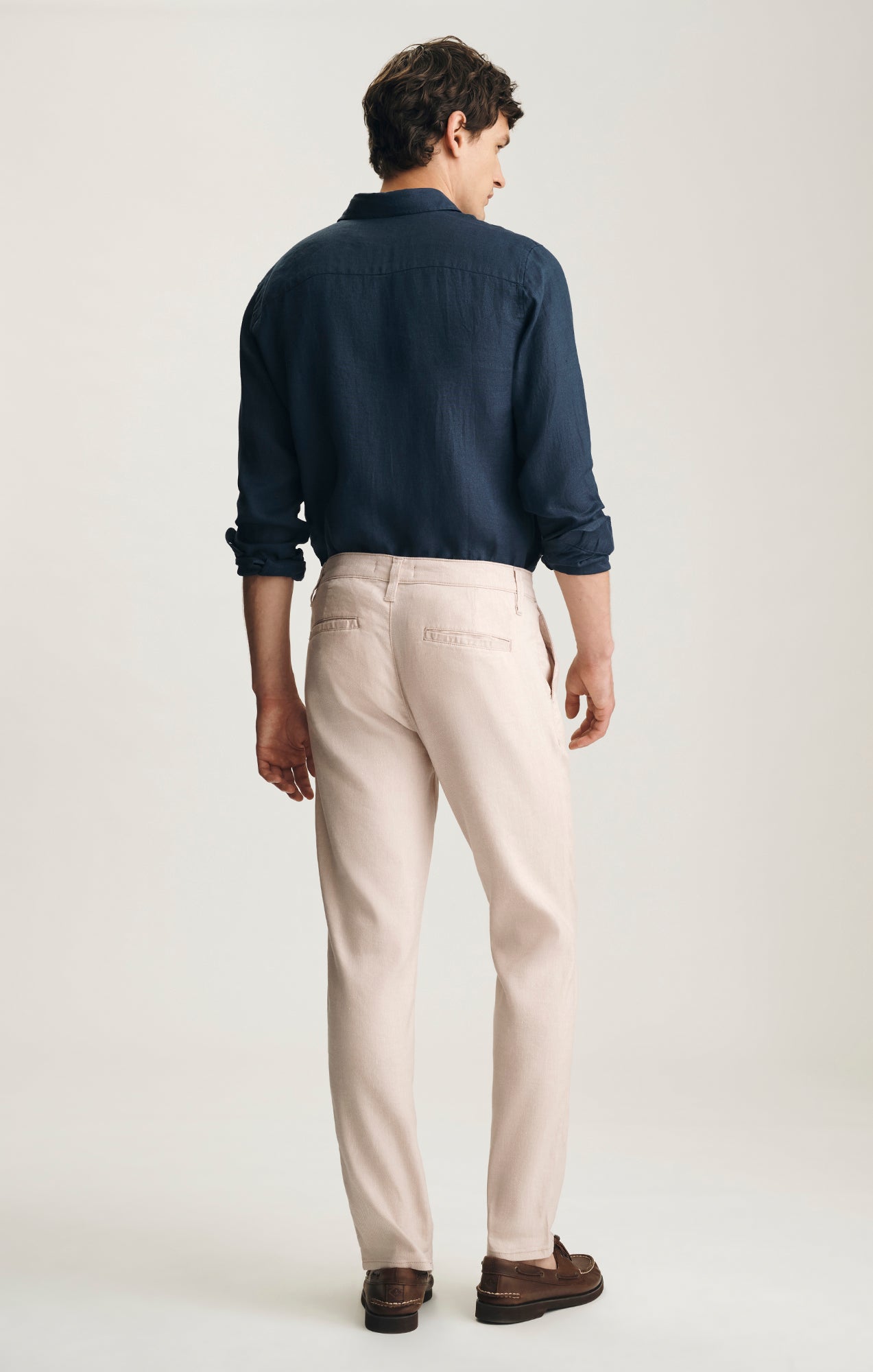 Will Pleated Linen Trouser Cream