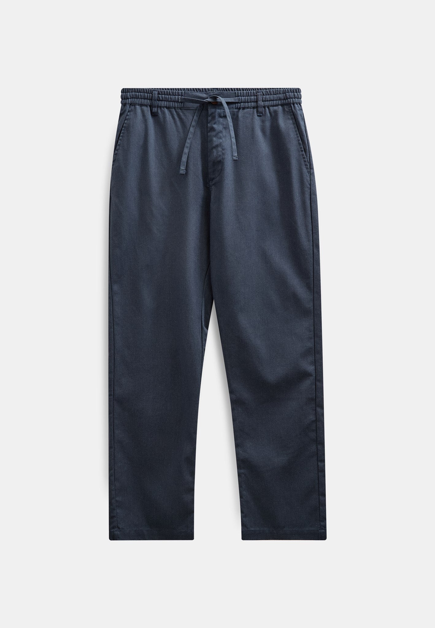 Akjan Cotton-Linen Drawstring Pants Blue Indigo