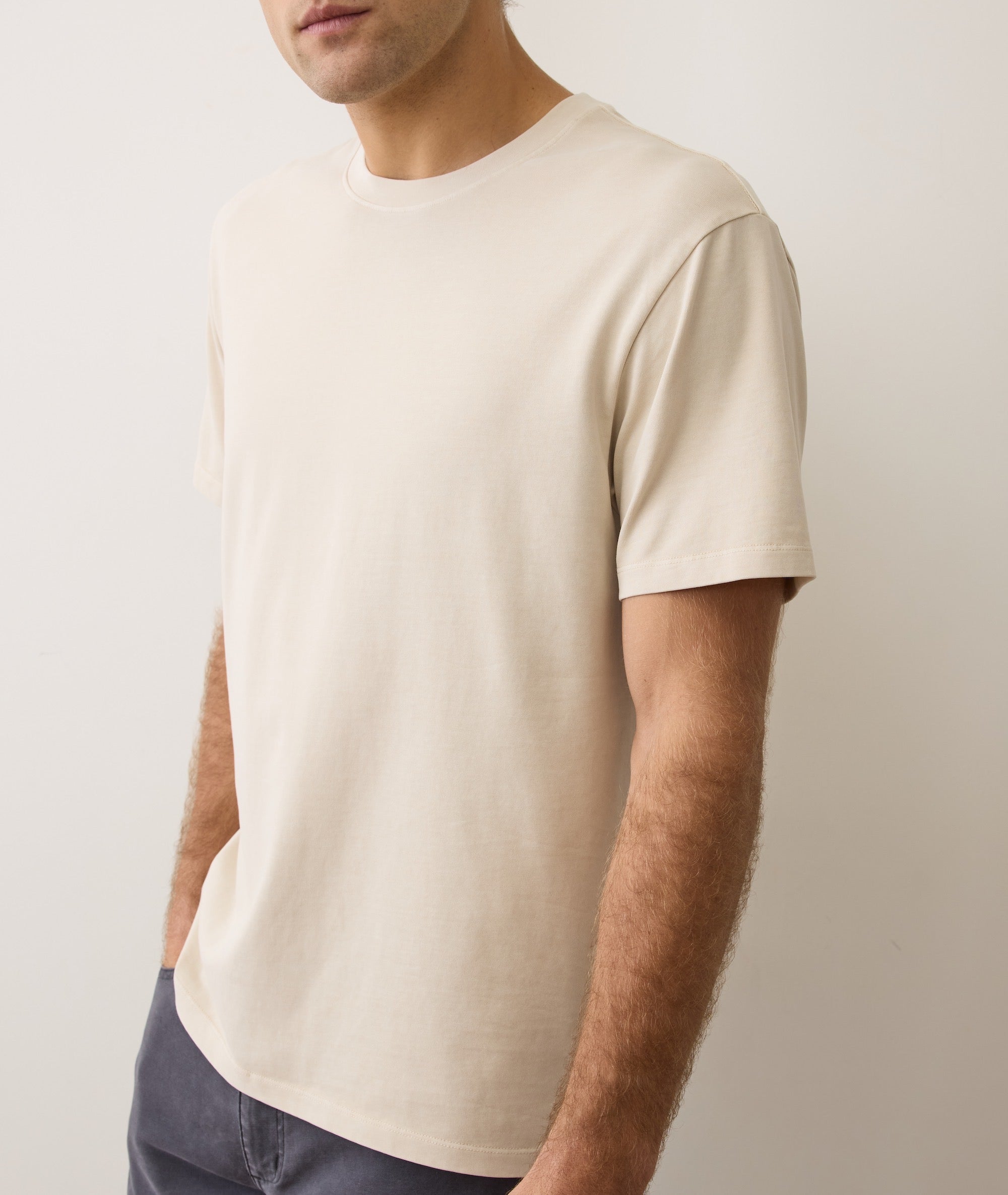Relaxed Cloud 9 Sueded Jersey Tee Whitecap