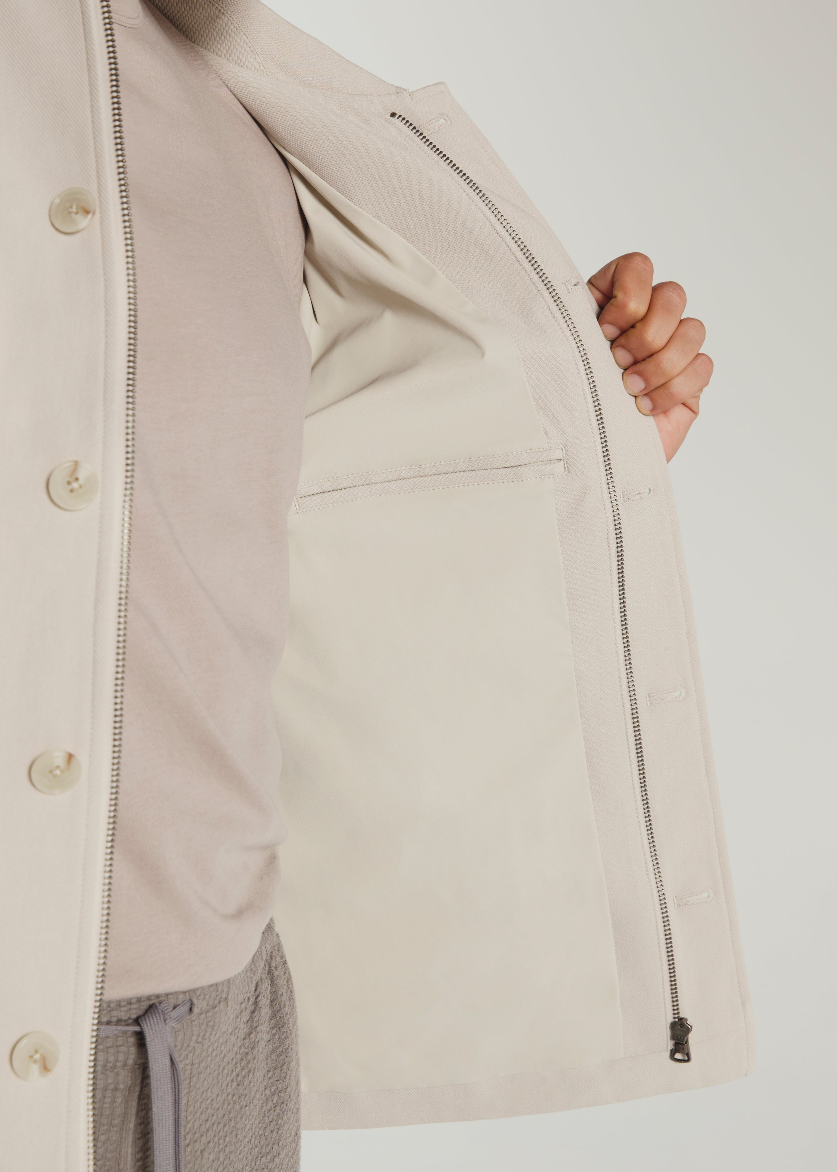 Baron Button Front Jacket Bone