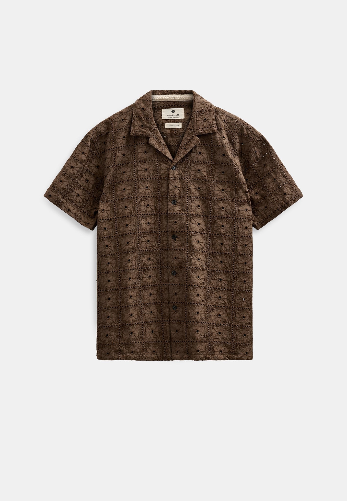 Akleander Lace Embroidered Shirt Teak