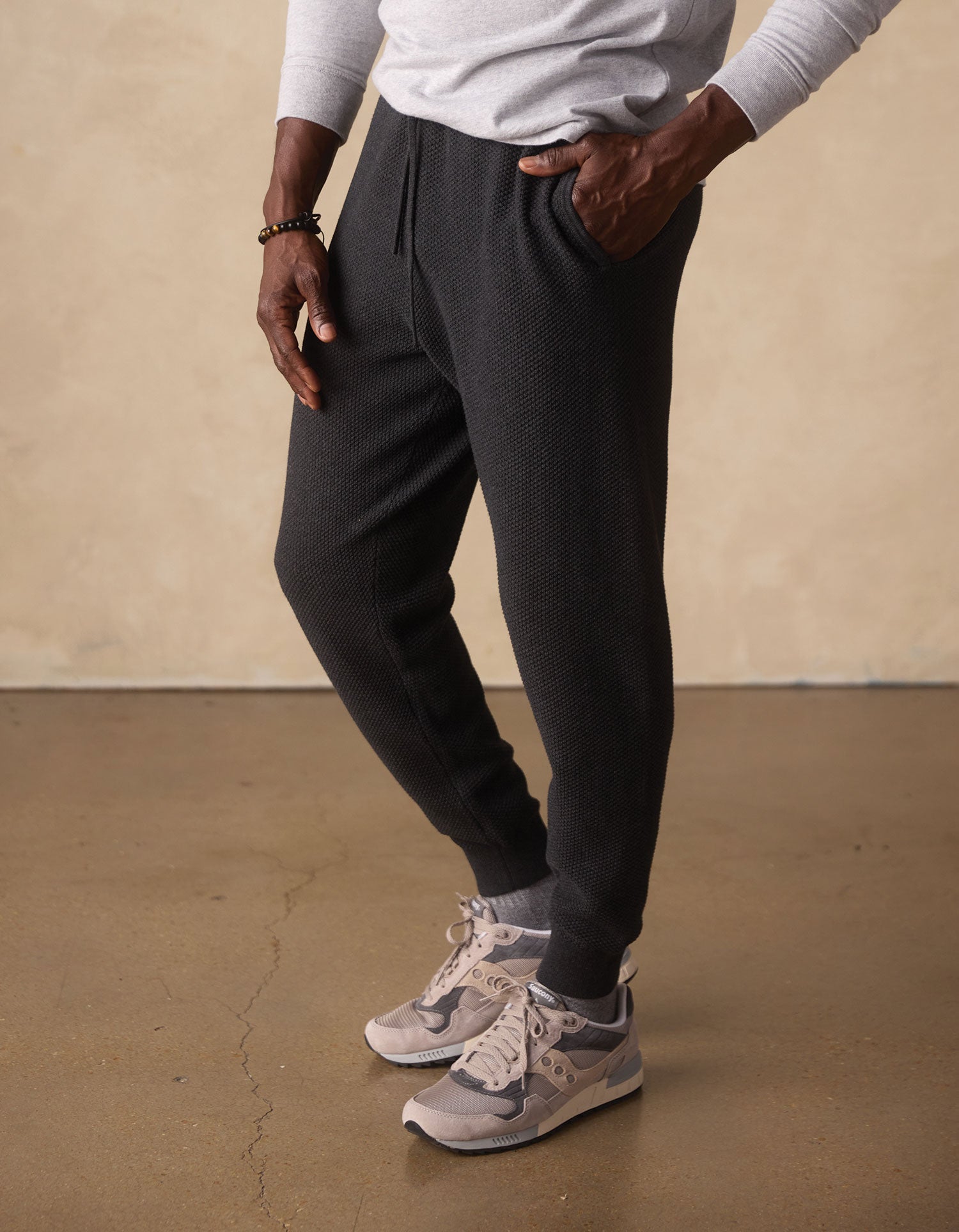 Coolmax Textured Jogger Dark Charcoal