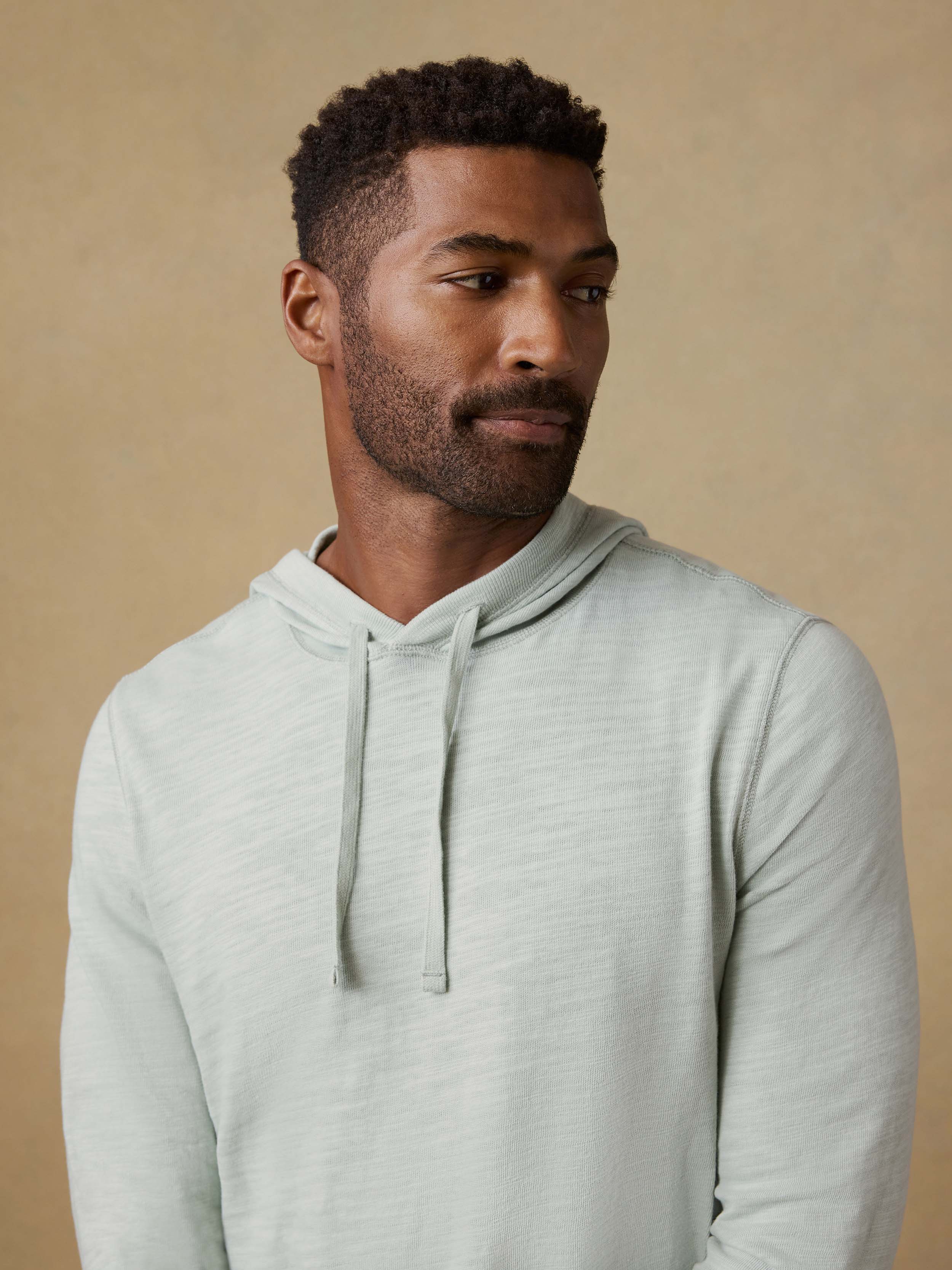Sunwashed Slub Hoodie Sea Break