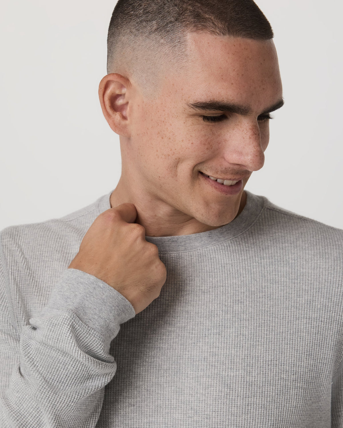 Waffle Crew Light Heather Grey