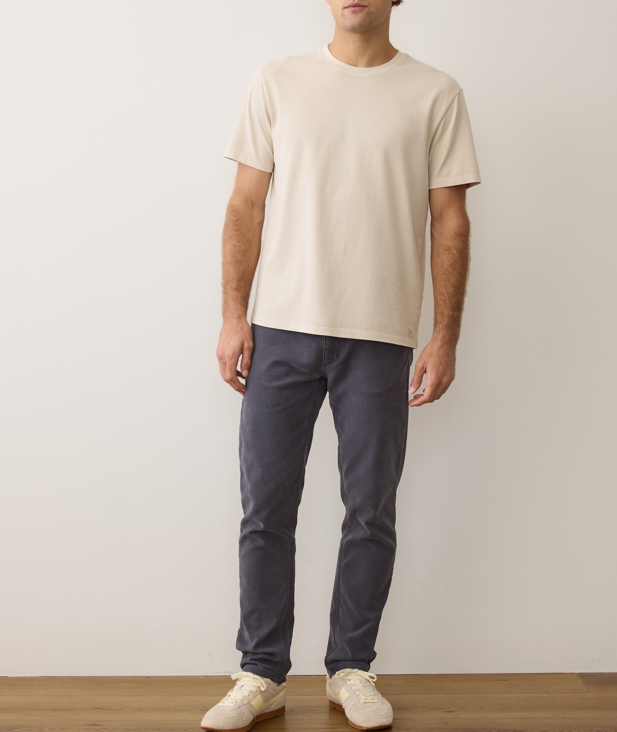 Relaxed Cloud 9 Sueded Jersey Tee Whitecap