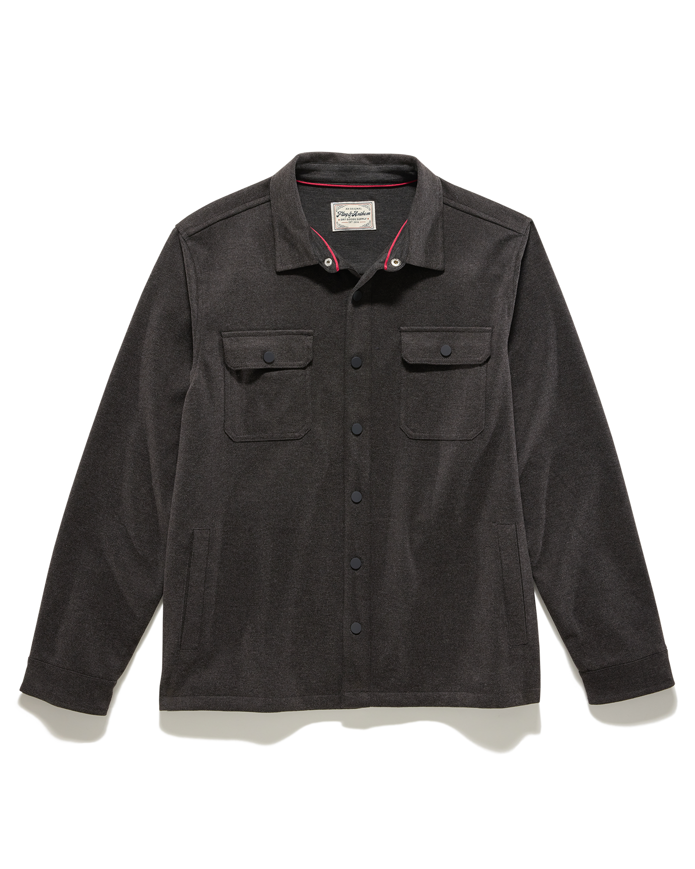 Hamlin Twill Shirt Jacket Charcoal
