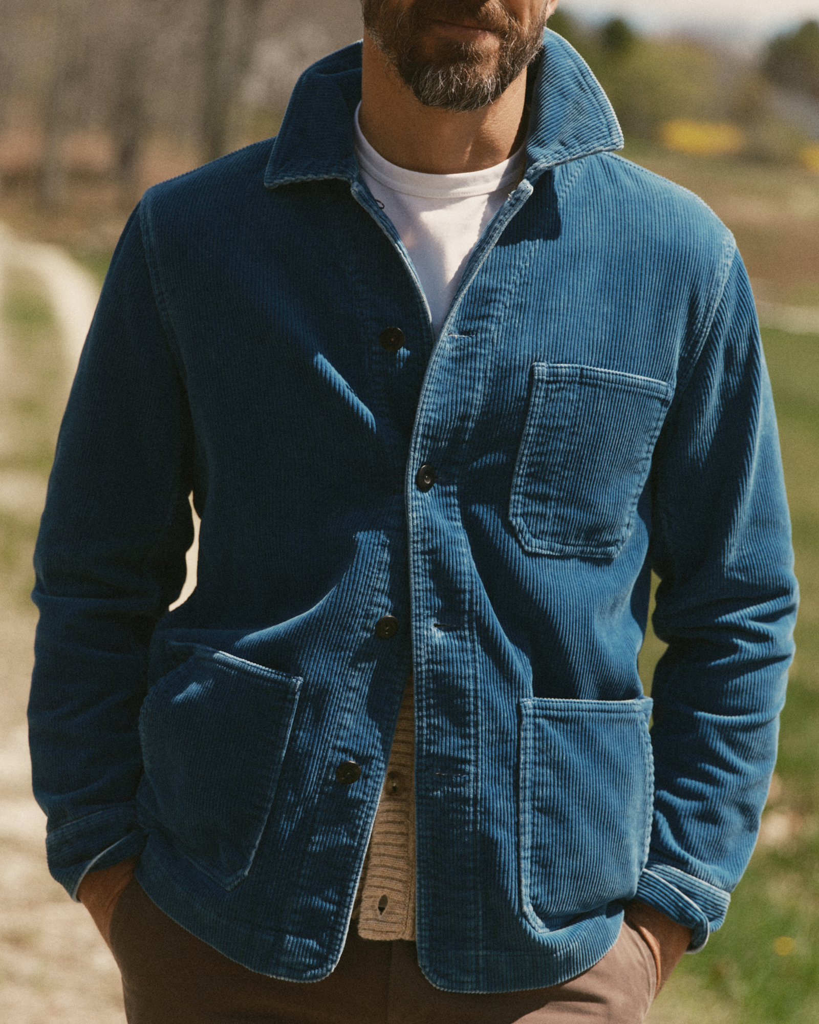 The Ojai Corduroy Jacket Washed Indigo