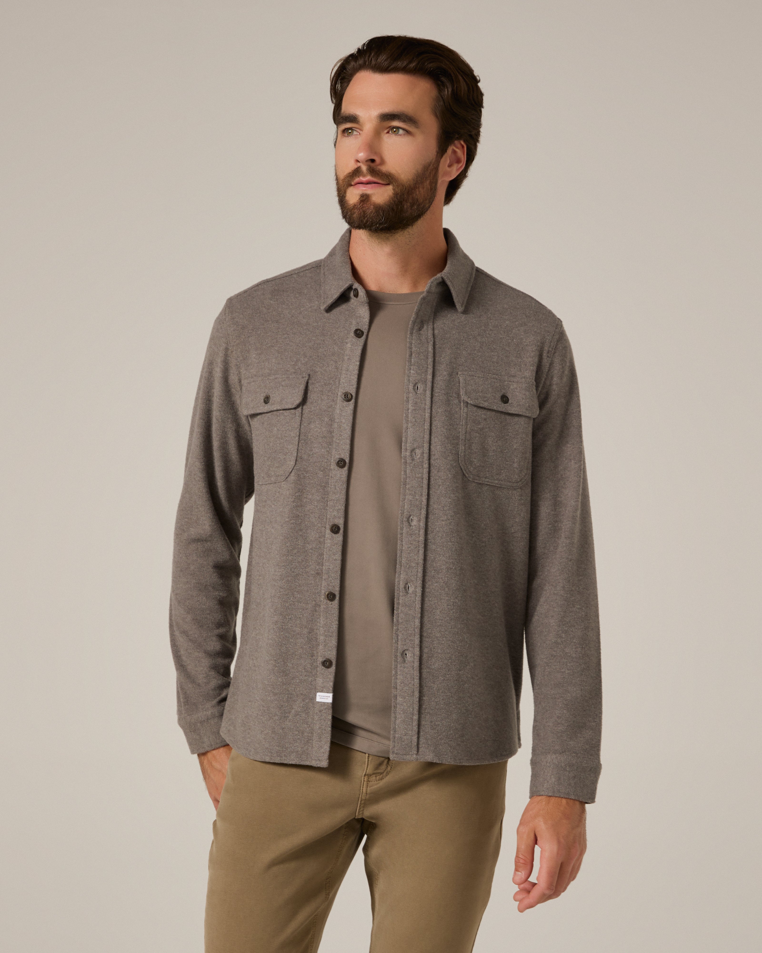 Generation Long Sleeve Marled Shirt Grey