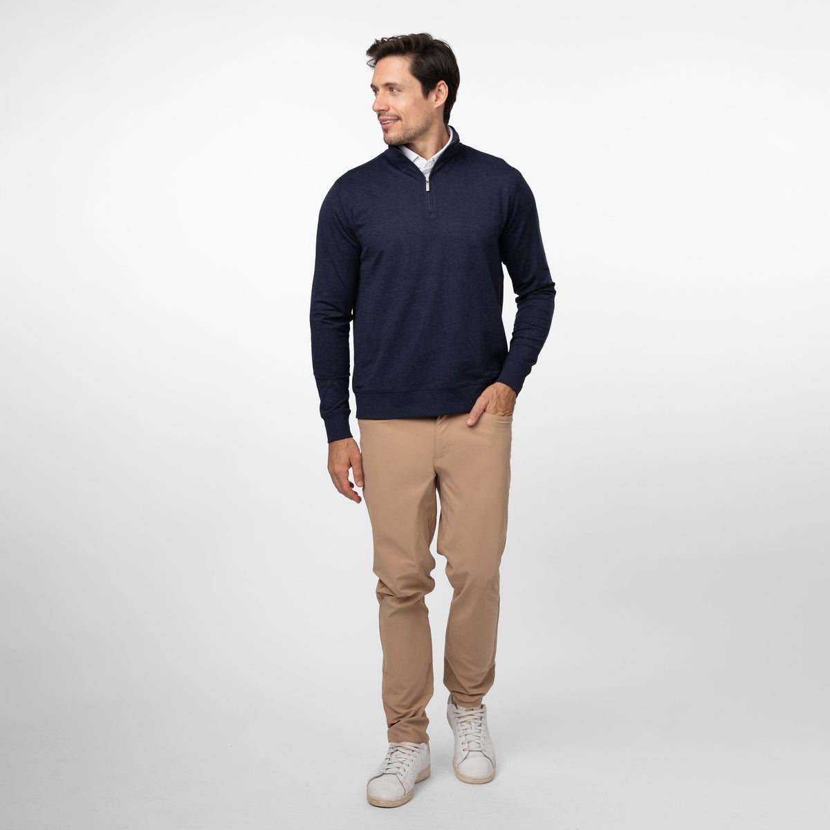 Pace 1/4 Zip Butterflex Pullover Fleet Navy/Nightshade