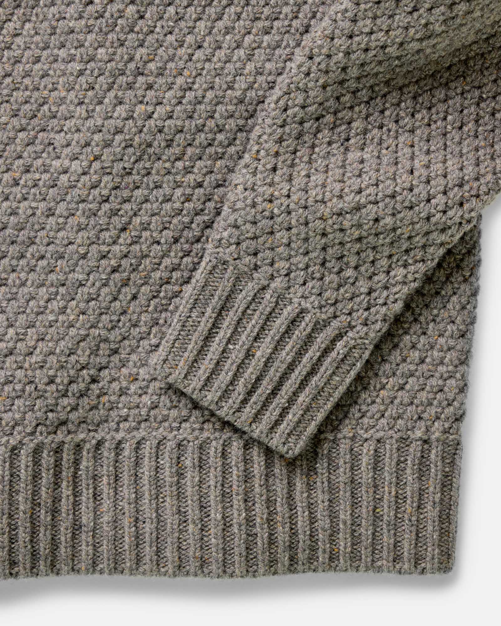 The Fisherman Sweater in Merino Taupe